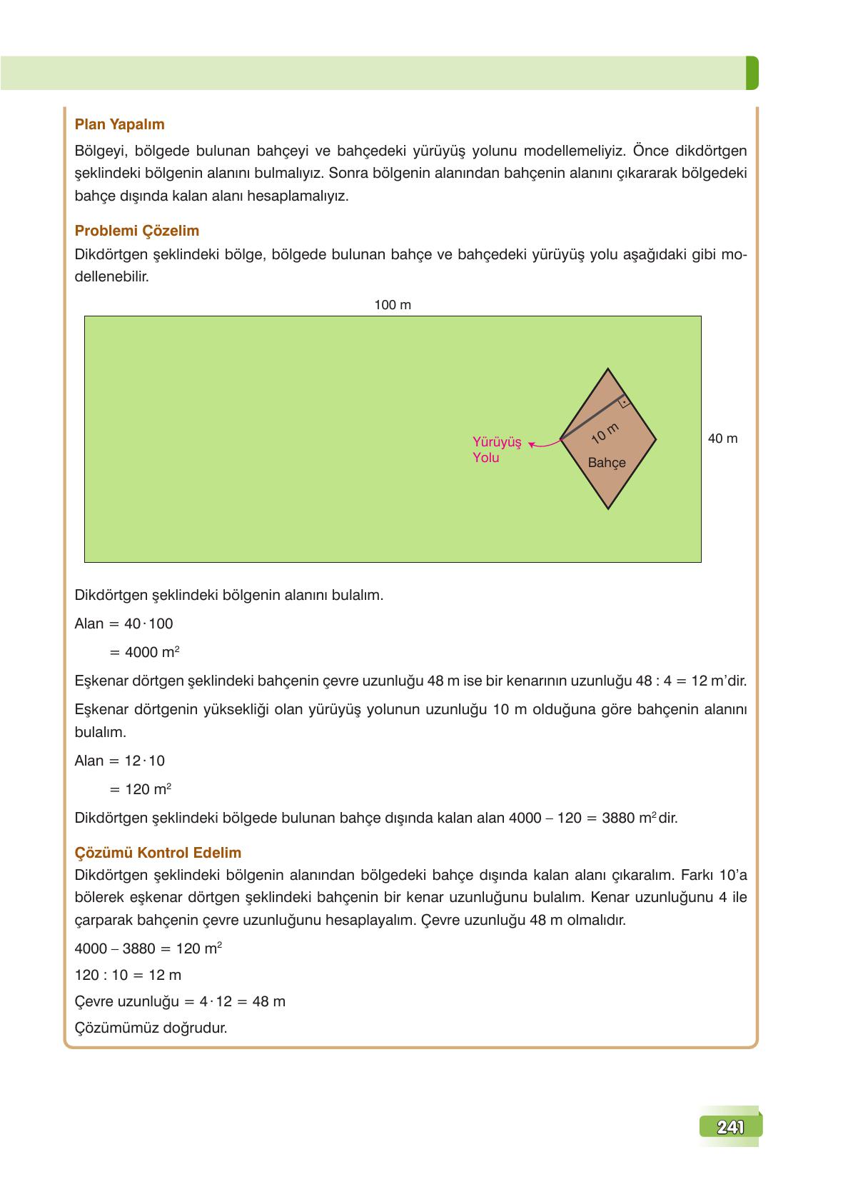 7. Sınıf Edat Yayınları Matematik Ders Kitabı Sayfa 241 Cevapları