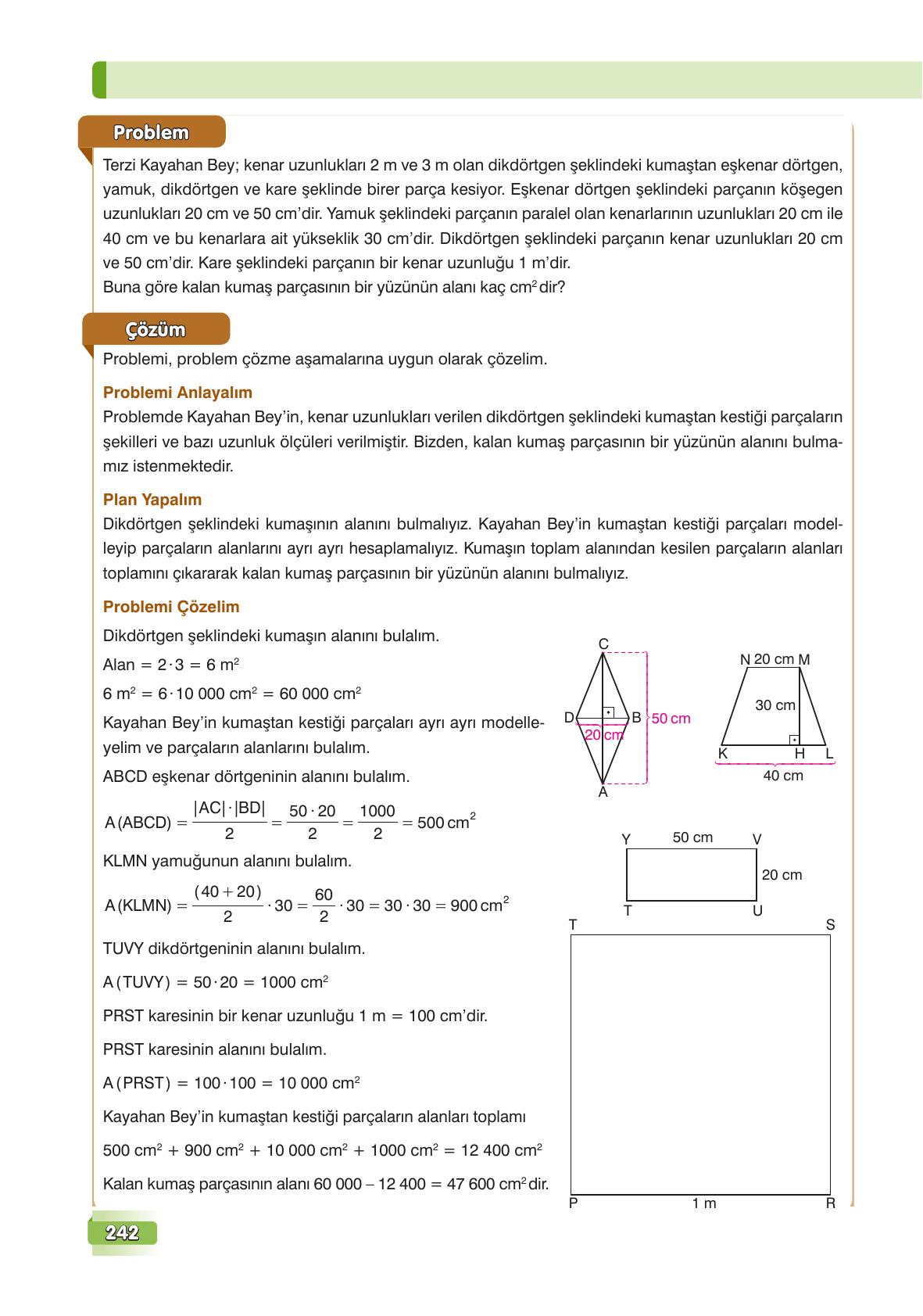 7. Sınıf Edat Yayınları Matematik Ders Kitabı Sayfa 242 Cevapları