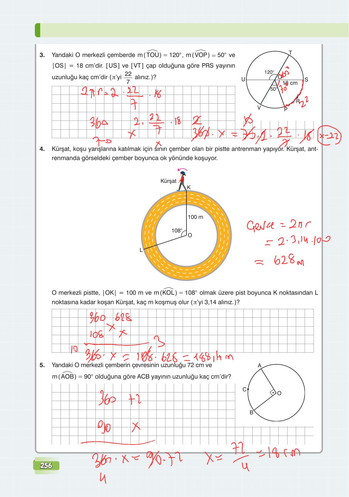 7. Sınıf Edat Yayınları Matematik Ders Kitabı Sayfa 256 Cevapları