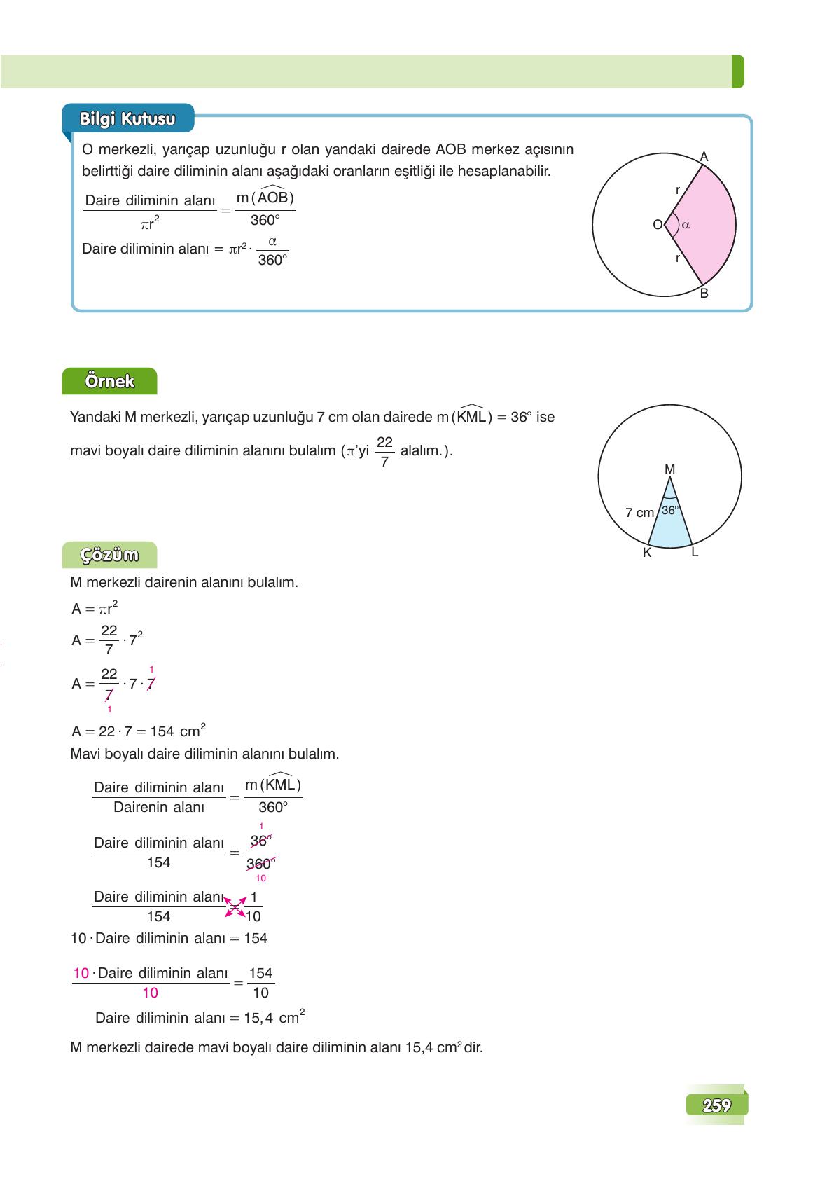 7. Sınıf Edat Yayınları Matematik Ders Kitabı Sayfa 259 Cevapları