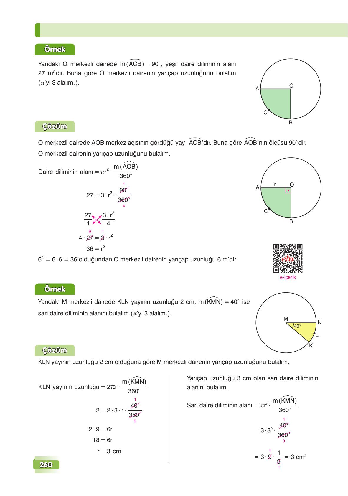 7. Sınıf Edat Yayınları Matematik Ders Kitabı Sayfa 260 Cevapları