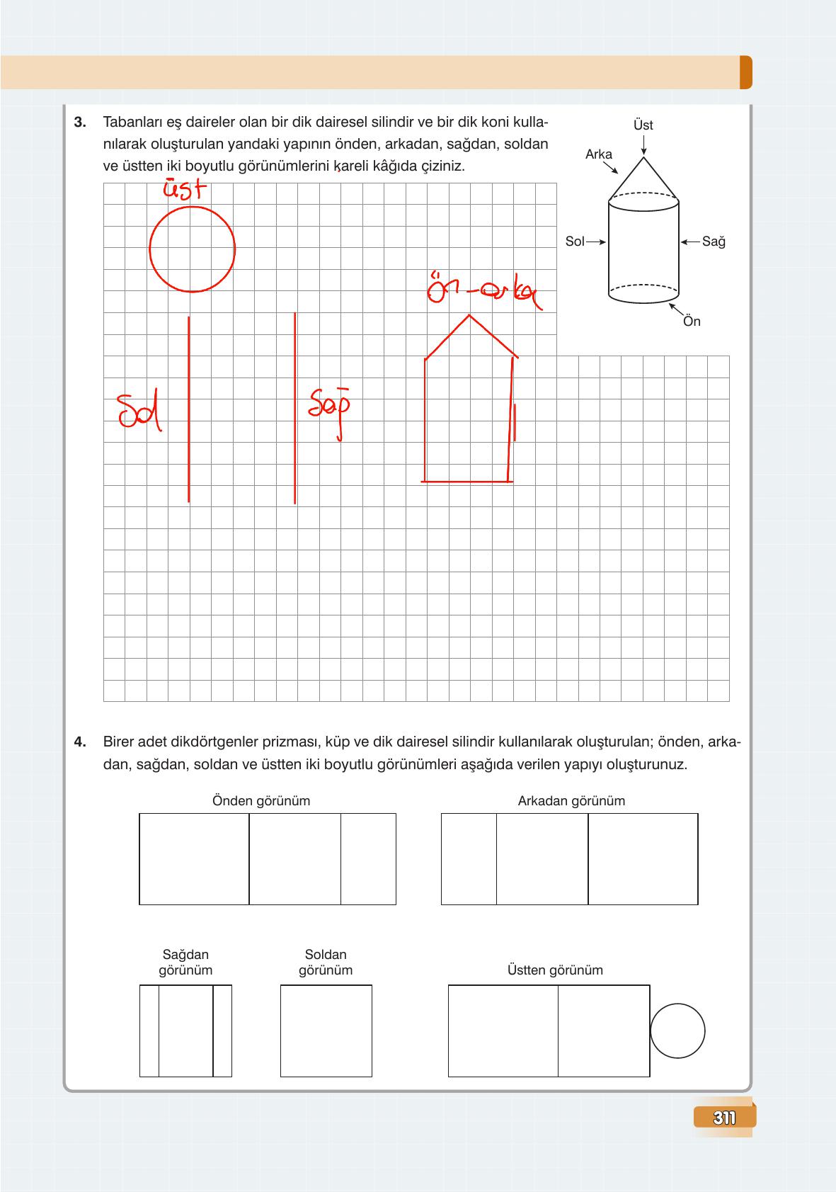 7. Sınıf Edat Yayınları Matematik Ders Kitabı Sayfa 311 Cevapları