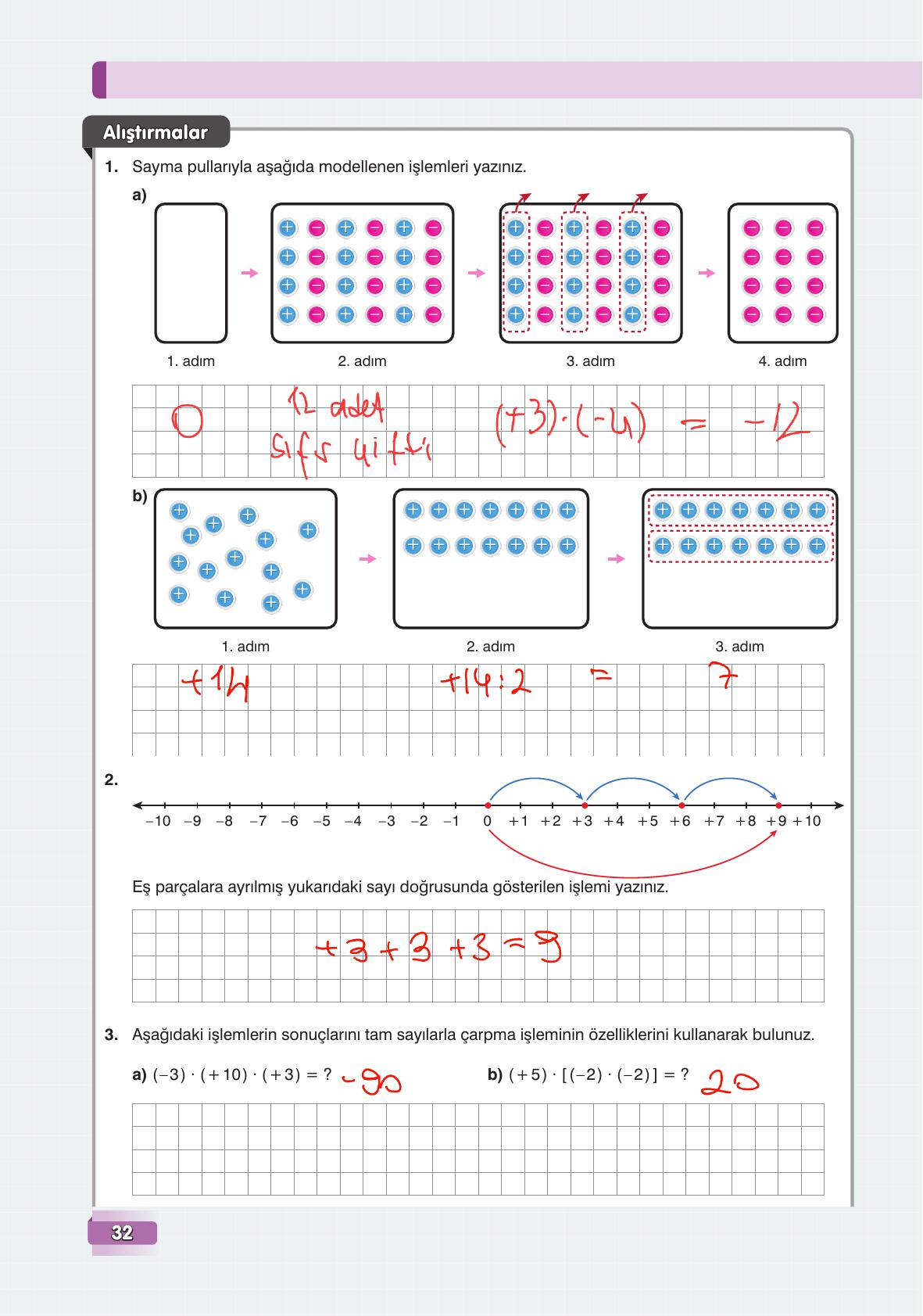 7. Sınıf Edat Yayınları Matematik Ders Kitabı Sayfa 32 Cevapları