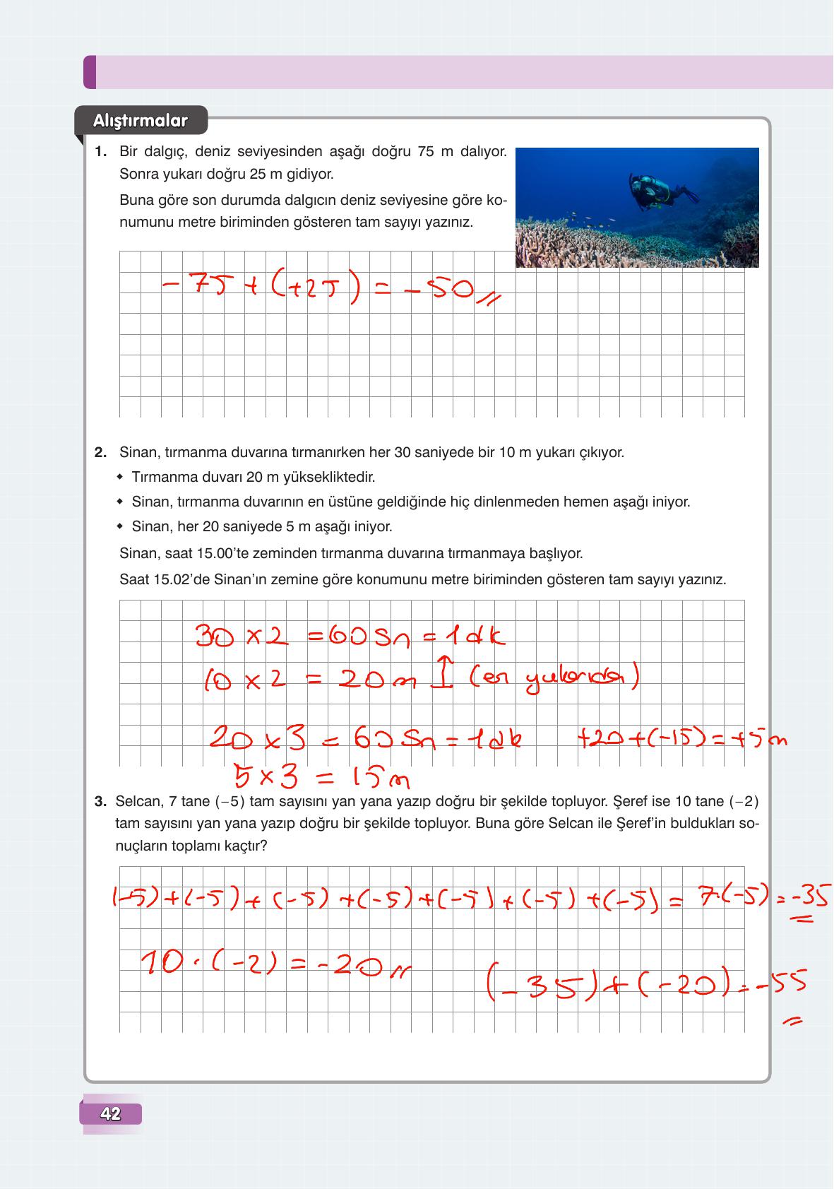 7. Sınıf Edat Yayınları Matematik Ders Kitabı Sayfa 42 Cevapları