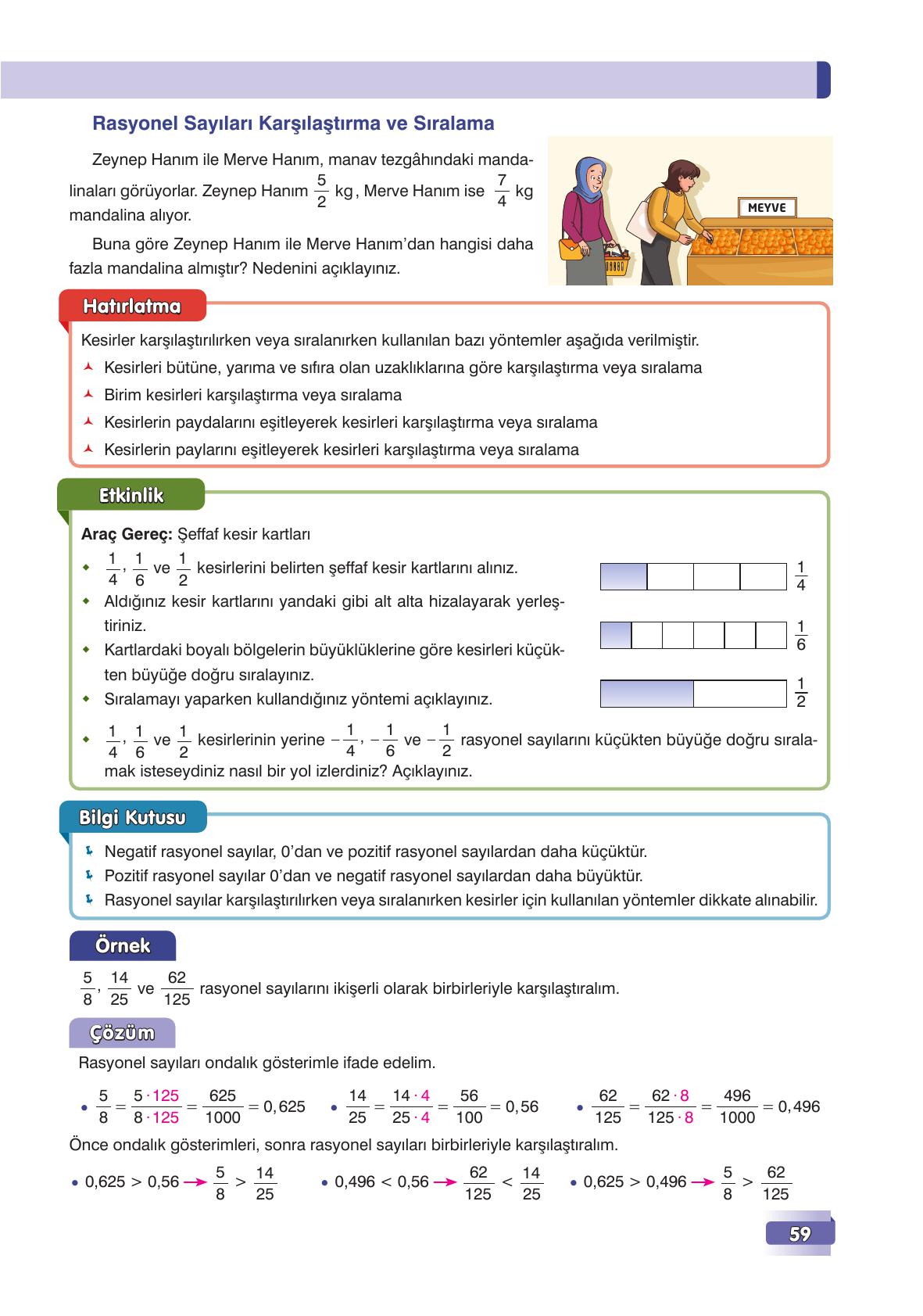 7. Sınıf Edat Yayınları Matematik Ders Kitabı Sayfa 59 Cevapları