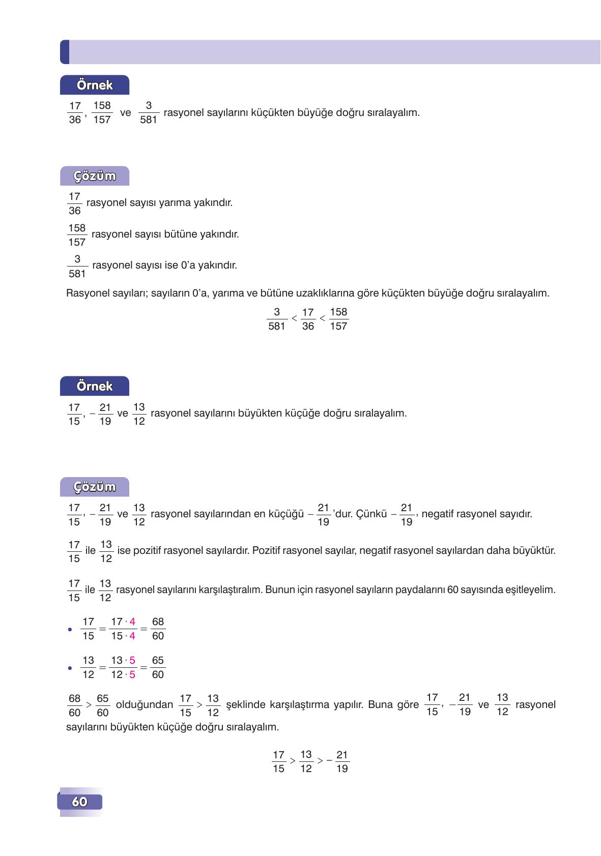 7. Sınıf Edat Yayınları Matematik Ders Kitabı Sayfa 60 Cevapları