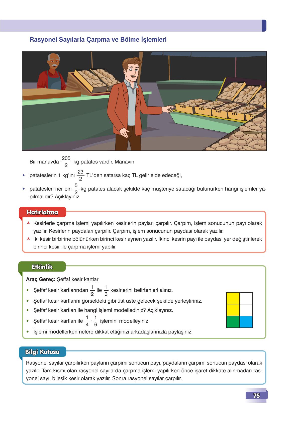 7. Sınıf Edat Yayınları Matematik Ders Kitabı Sayfa 75 Cevapları