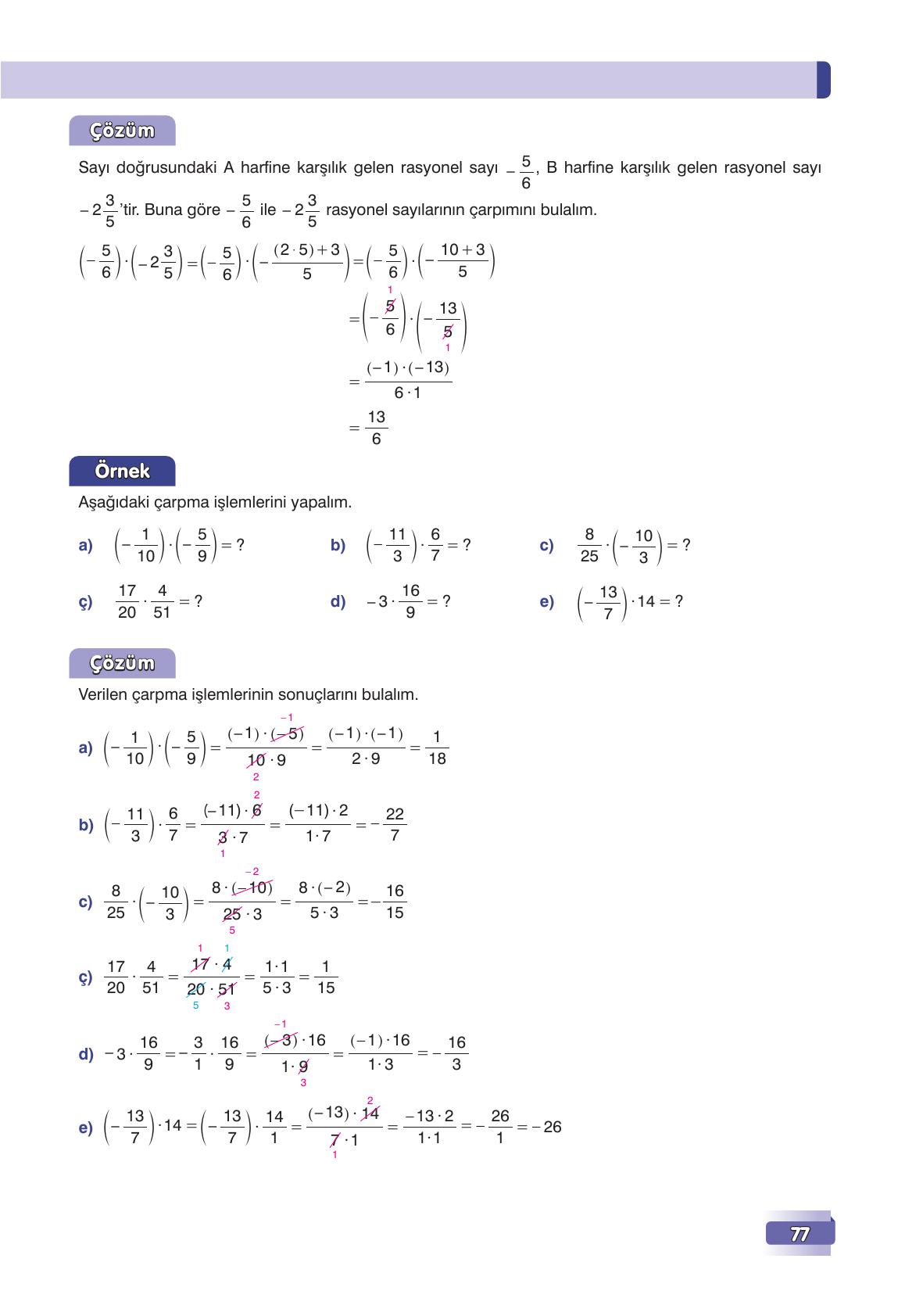 7. Sınıf Edat Yayınları Matematik Ders Kitabı Sayfa 77 Cevapları