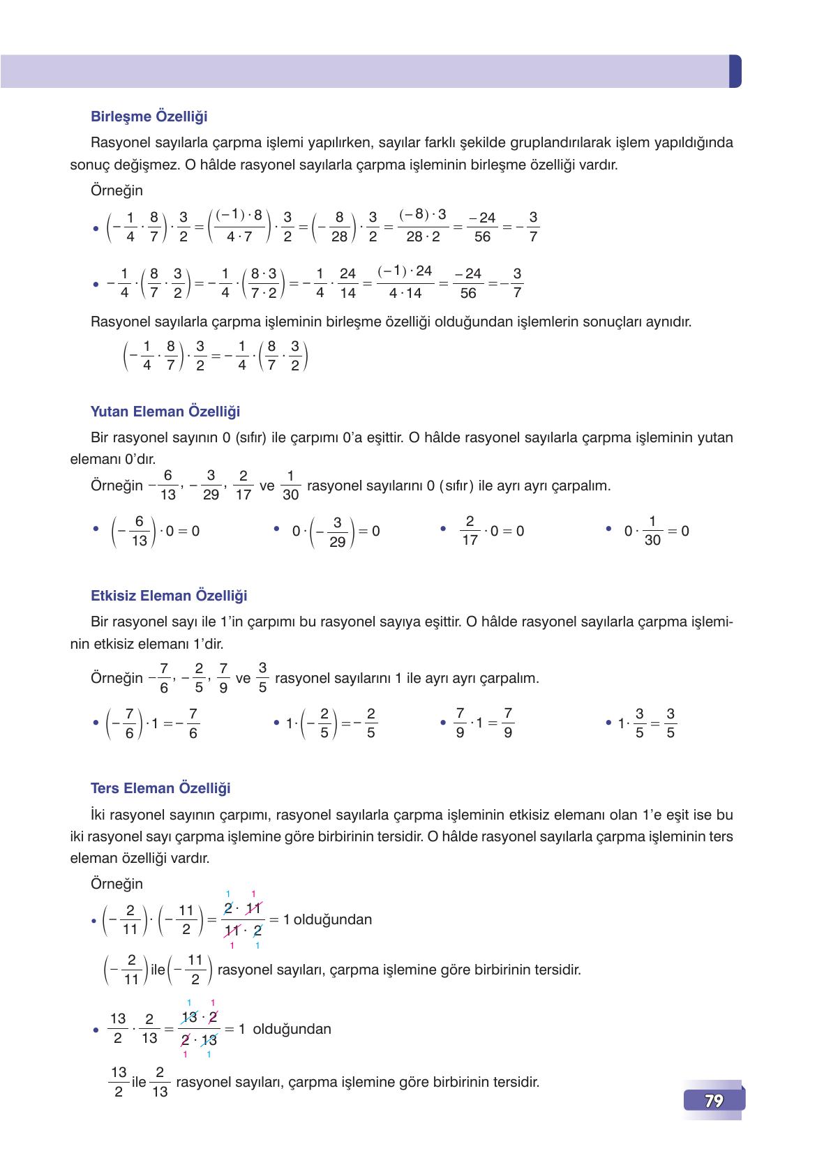 7. Sınıf Edat Yayınları Matematik Ders Kitabı Sayfa 79 Cevapları