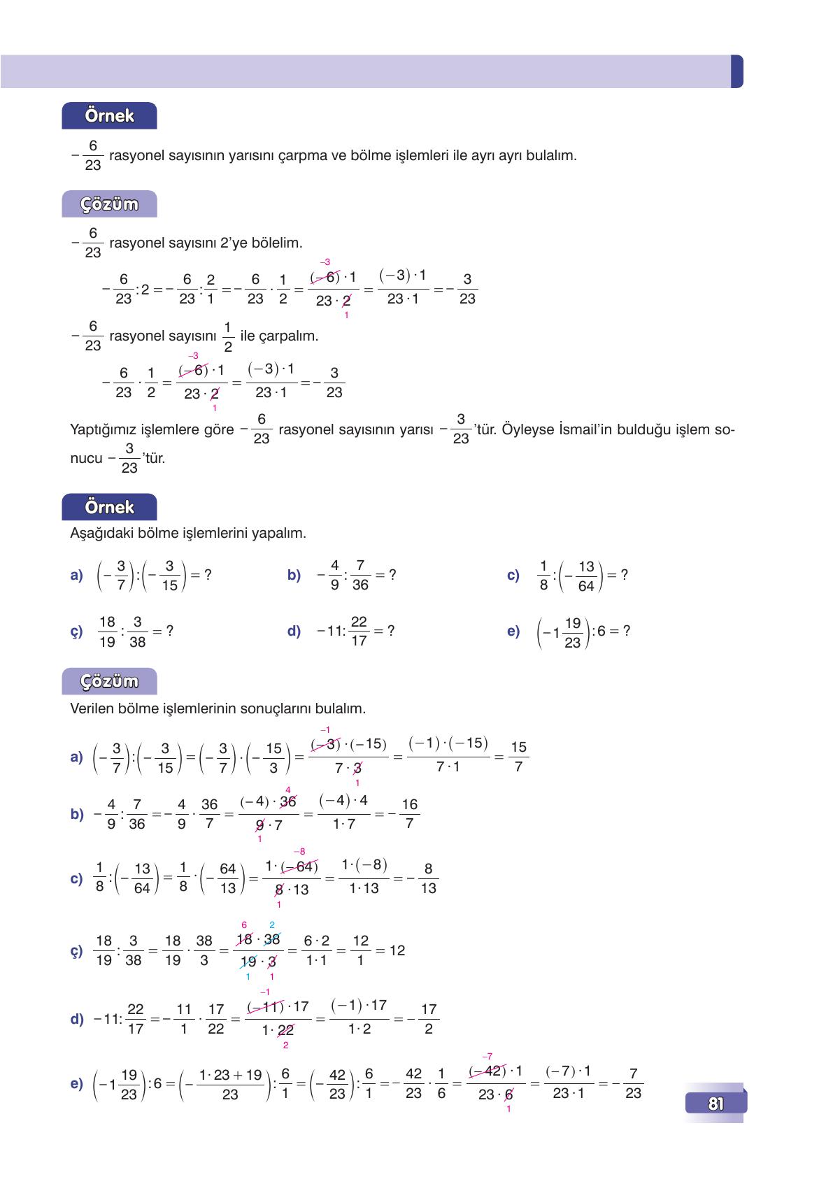 7. Sınıf Edat Yayınları Matematik Ders Kitabı Sayfa 81 Cevapları