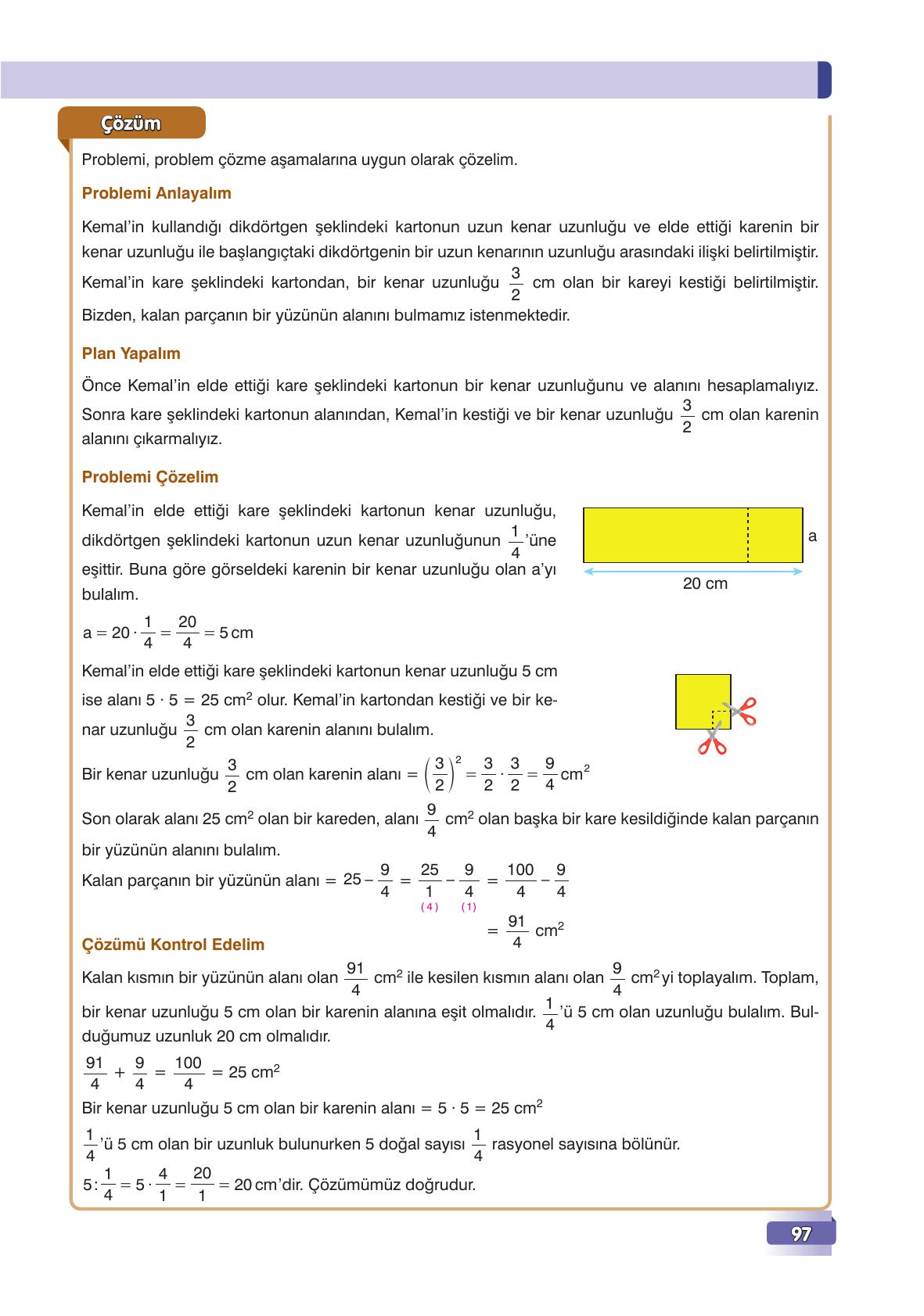 7. Sınıf Edat Yayınları Matematik Ders Kitabı Sayfa 97 Cevapları