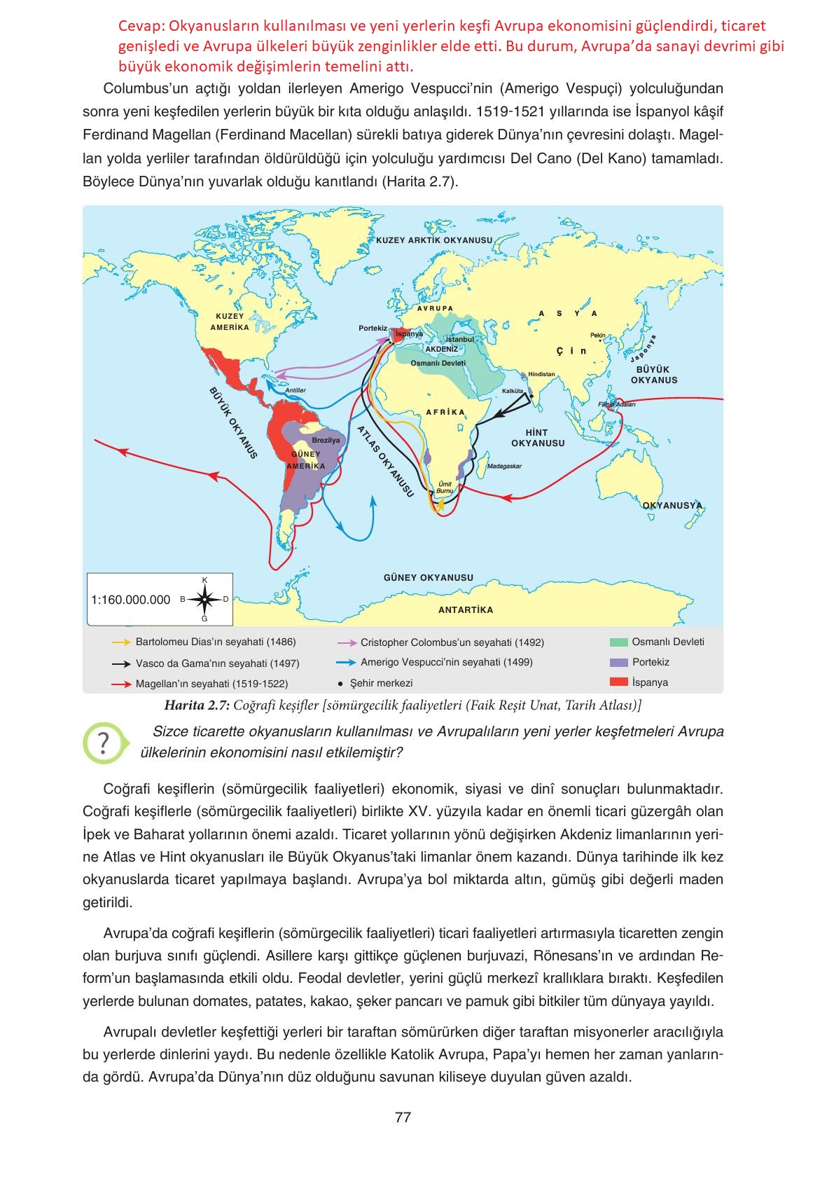 7. Sınıf Yıldırım Yayınları Sosyal Bilgiler Ders Kitabı Sayfa 77 Cevapları