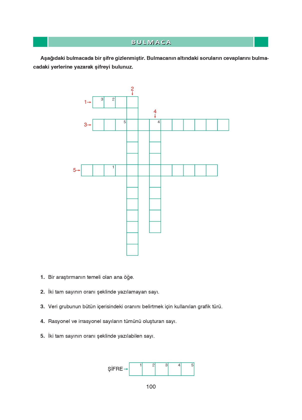 8. Sınıf Ada Matbaacılık Yayıncılık Matematik Ders Kitabı Sayfa 100 Cevapları