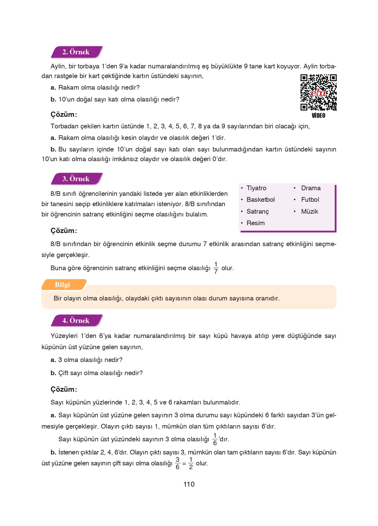 8. Sınıf Ada Matbaacılık Yayıncılık Matematik Ders Kitabı Sayfa 110 Cevapları