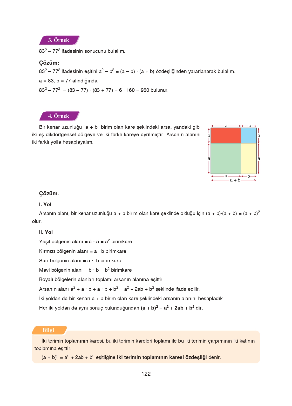 8. Sınıf Ada Matbaacılık Yayıncılık Matematik Ders Kitabı Sayfa 122 Cevapları