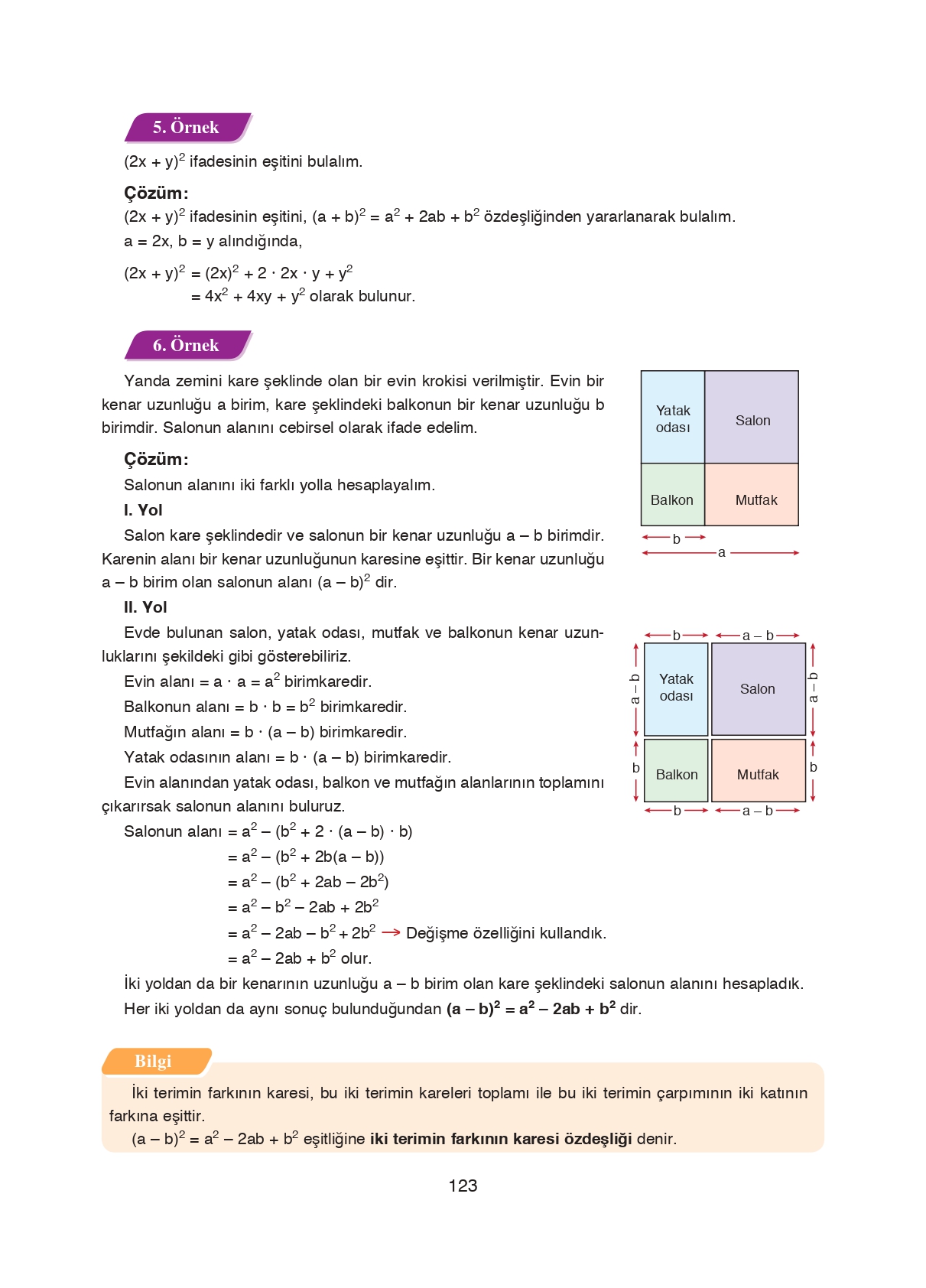 8. Sınıf Ada Matbaacılık Yayıncılık Matematik Ders Kitabı Sayfa 123 Cevapları