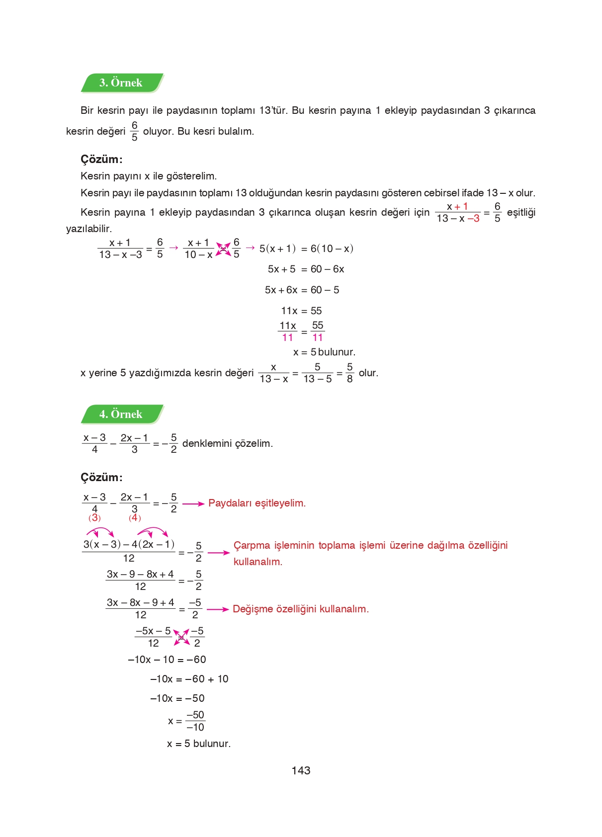 8. Sınıf Ada Matbaacılık Yayıncılık Matematik Ders Kitabı Sayfa 143 Cevapları