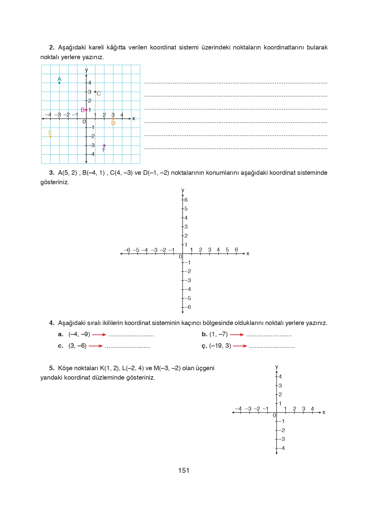 8. Sınıf Ada Matbaacılık Yayıncılık Matematik Ders Kitabı Sayfa 151 Cevapları