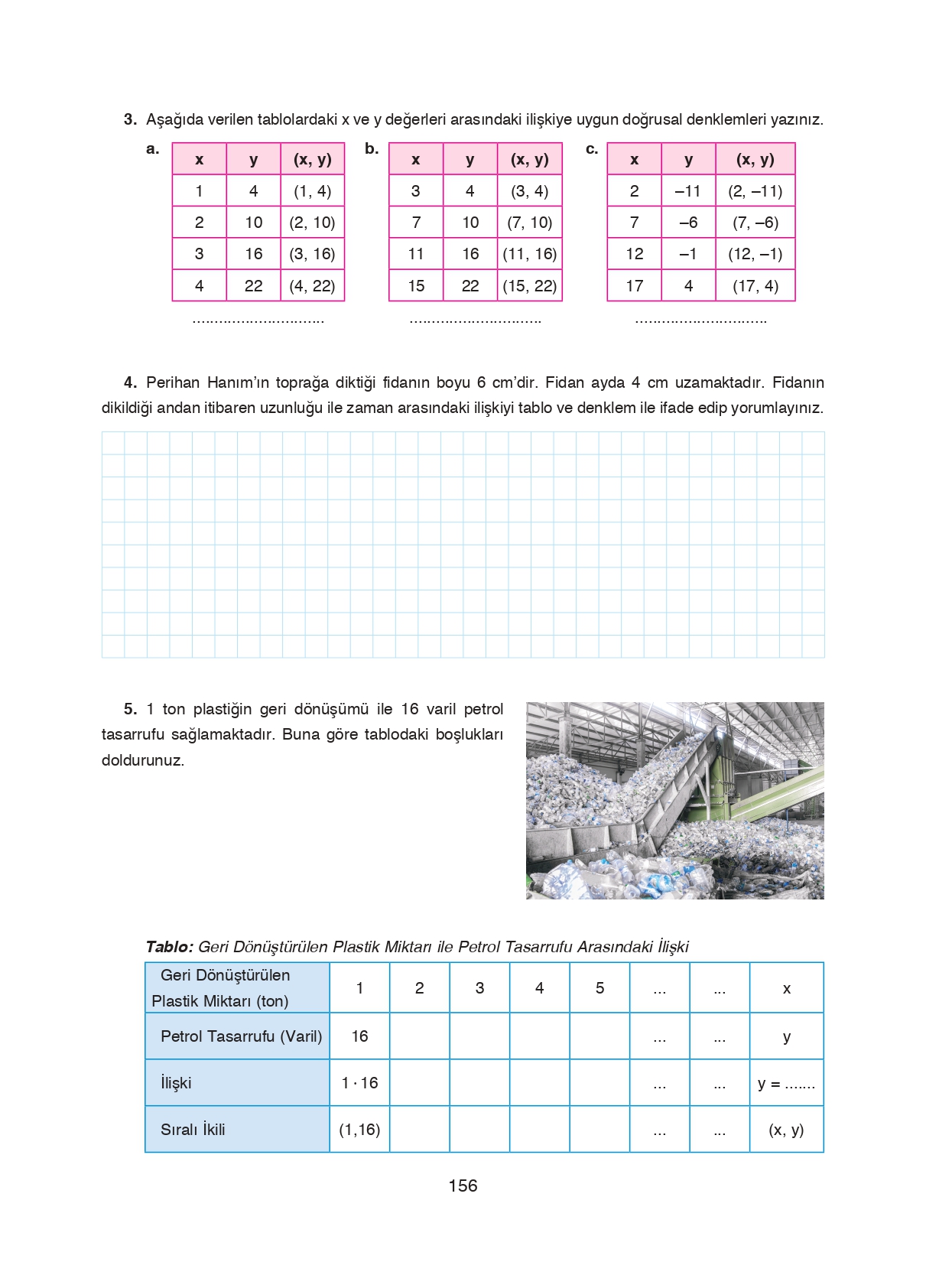 8. Sınıf Ada Matbaacılık Yayıncılık Matematik Ders Kitabı Sayfa 156 Cevapları