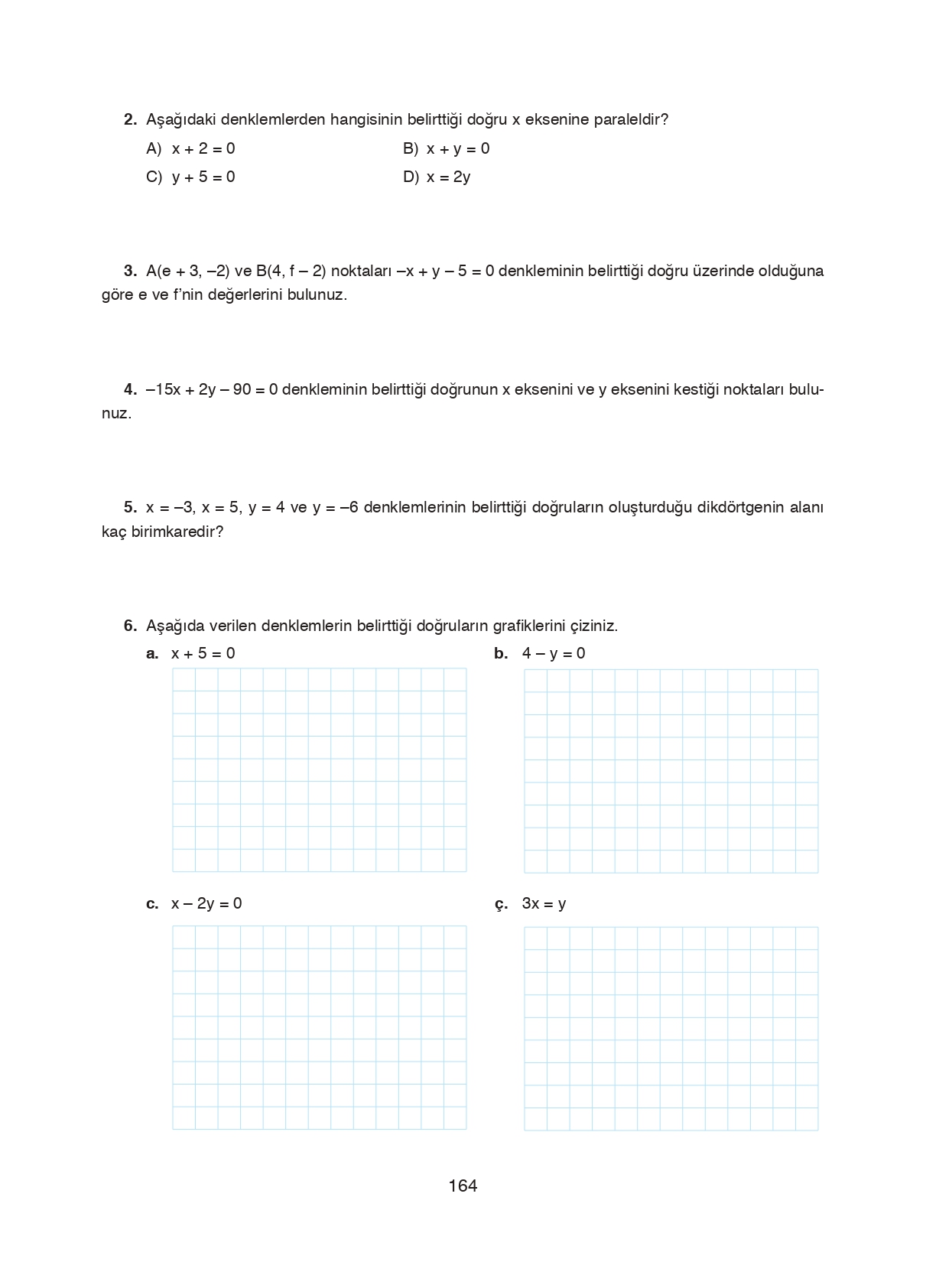 8. Sınıf Ada Matbaacılık Yayıncılık Matematik Ders Kitabı Sayfa 164 Cevapları