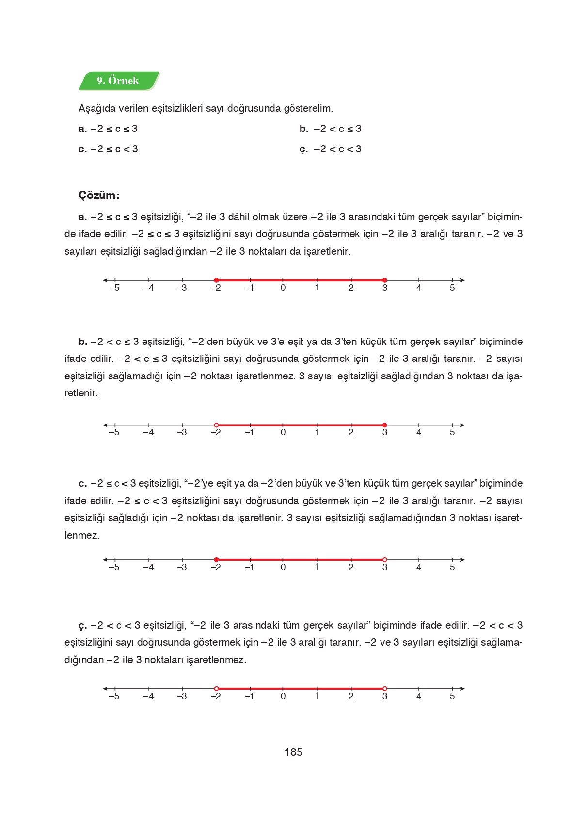 8. Sınıf Ada Matbaacılık Yayıncılık Matematik Ders Kitabı Sayfa 185 Cevapları