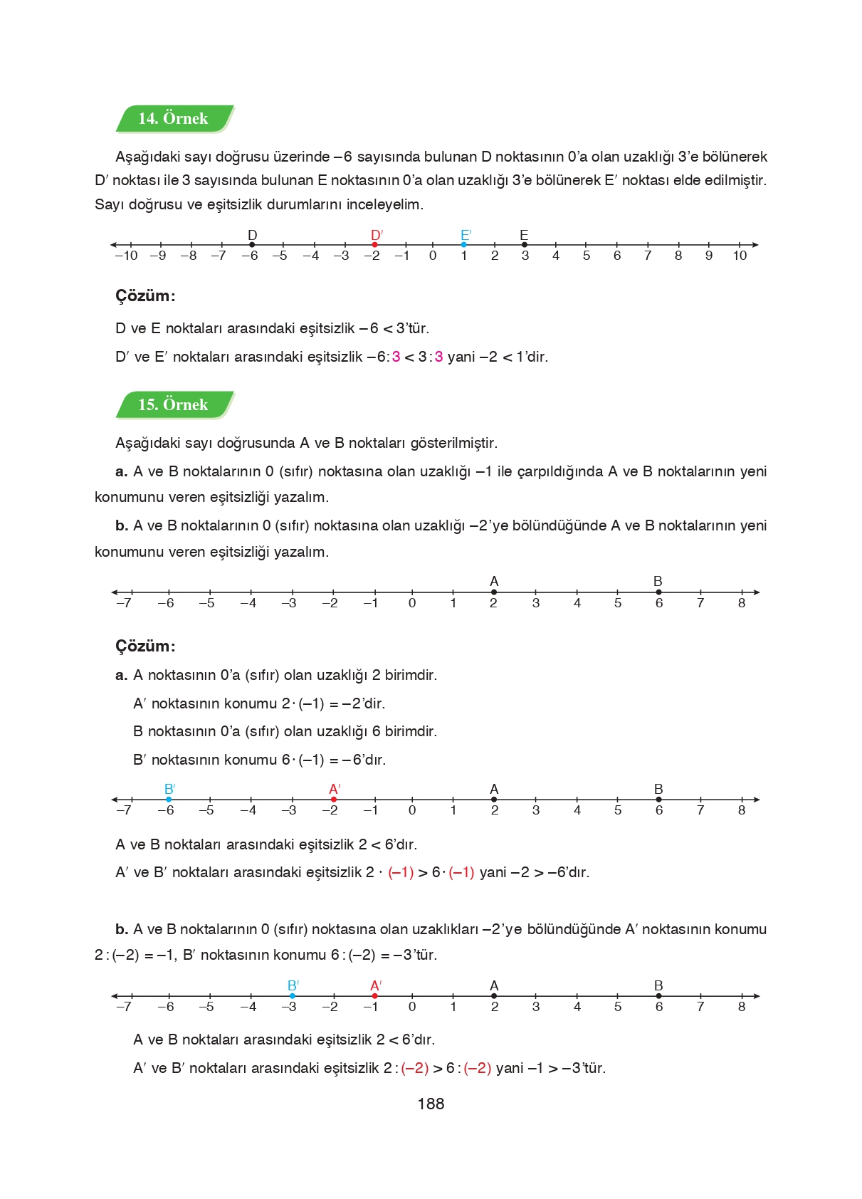 8. Sınıf Ada Matbaacılık Yayıncılık Matematik Ders Kitabı Sayfa 188 Cevapları