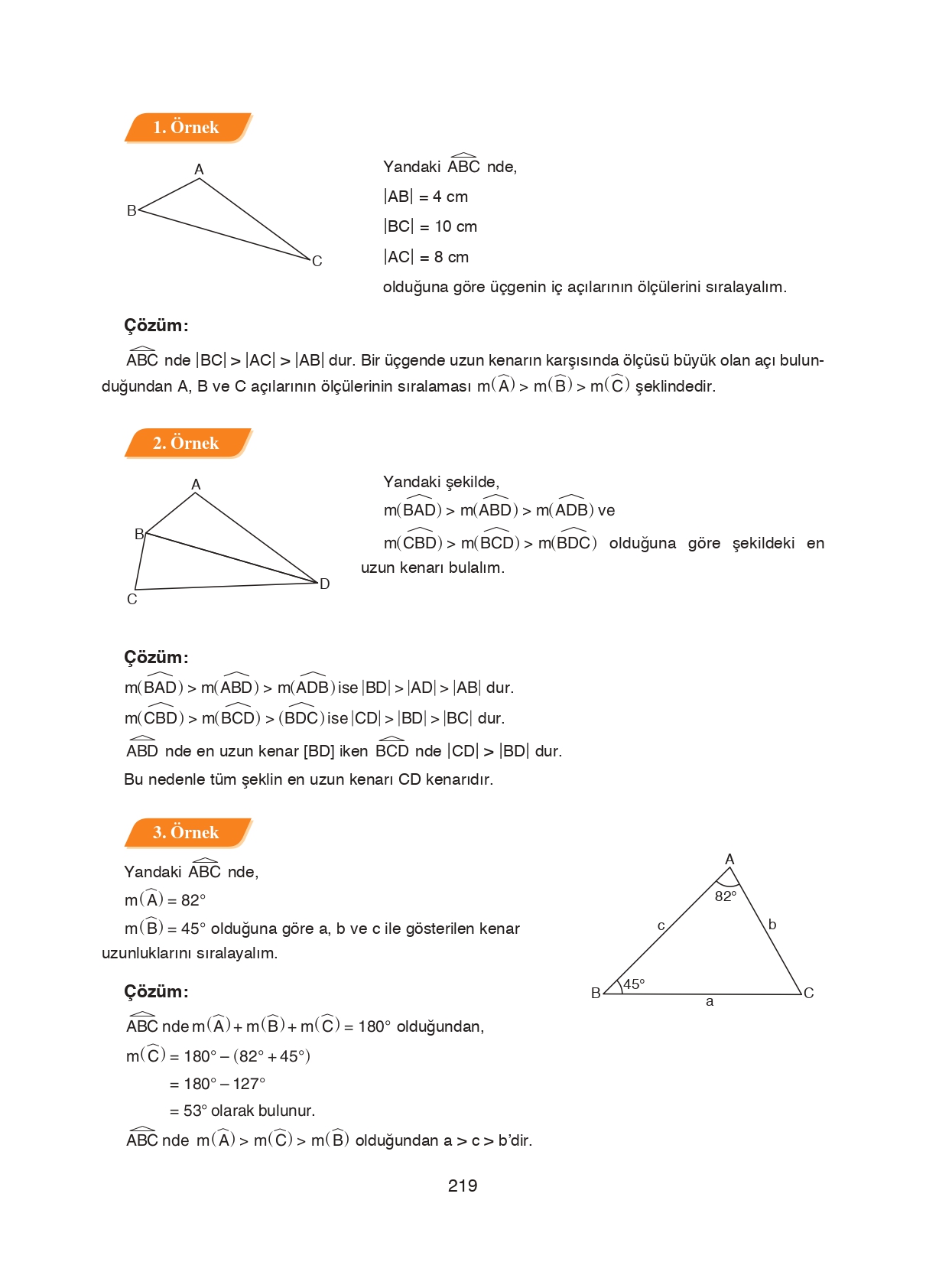 8. Sınıf Ada Matbaacılık Yayıncılık Matematik Ders Kitabı Sayfa 219 Cevapları