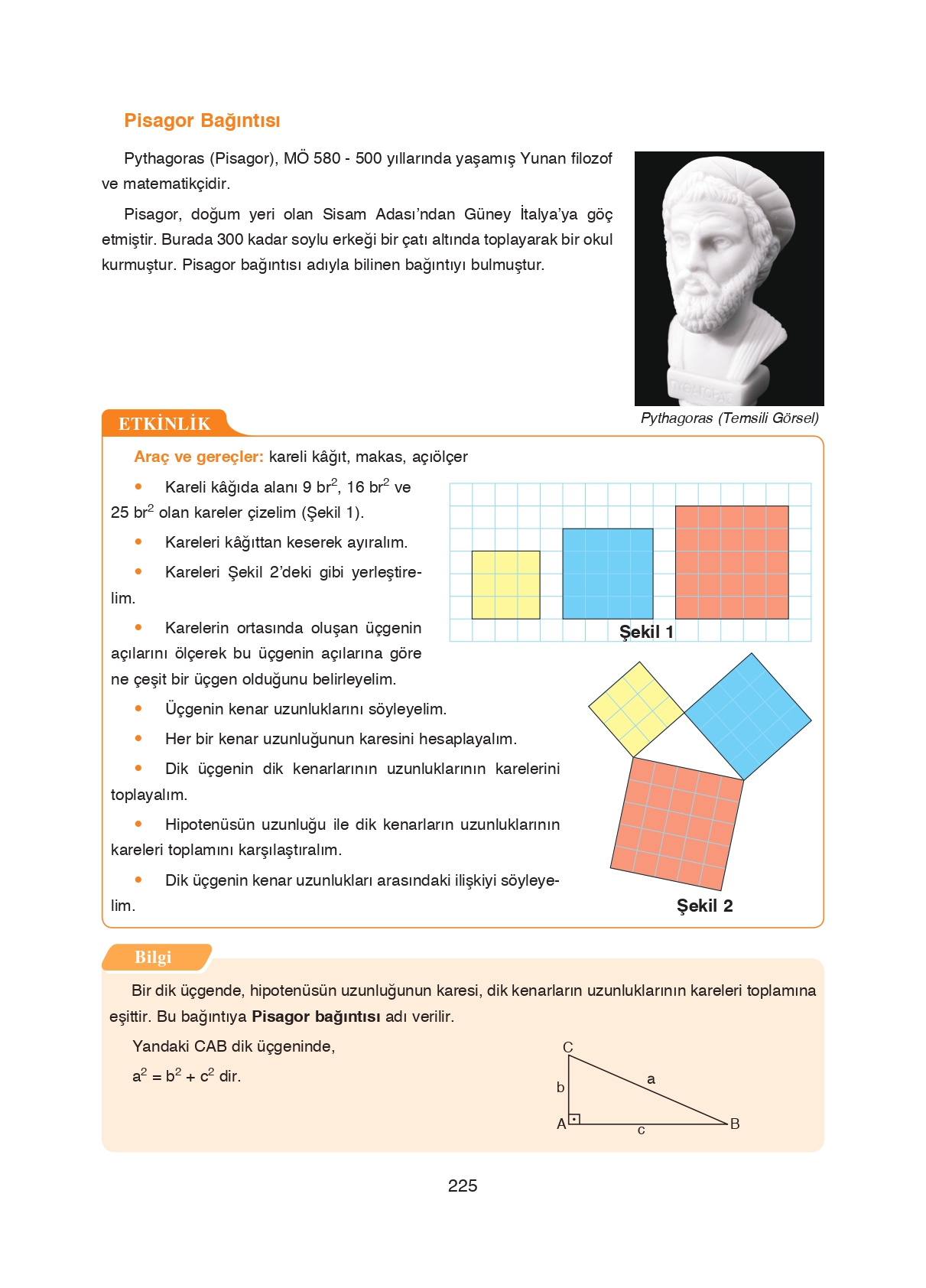 8. Sınıf Ada Matbaacılık Yayıncılık Matematik Ders Kitabı Sayfa 225 Cevapları