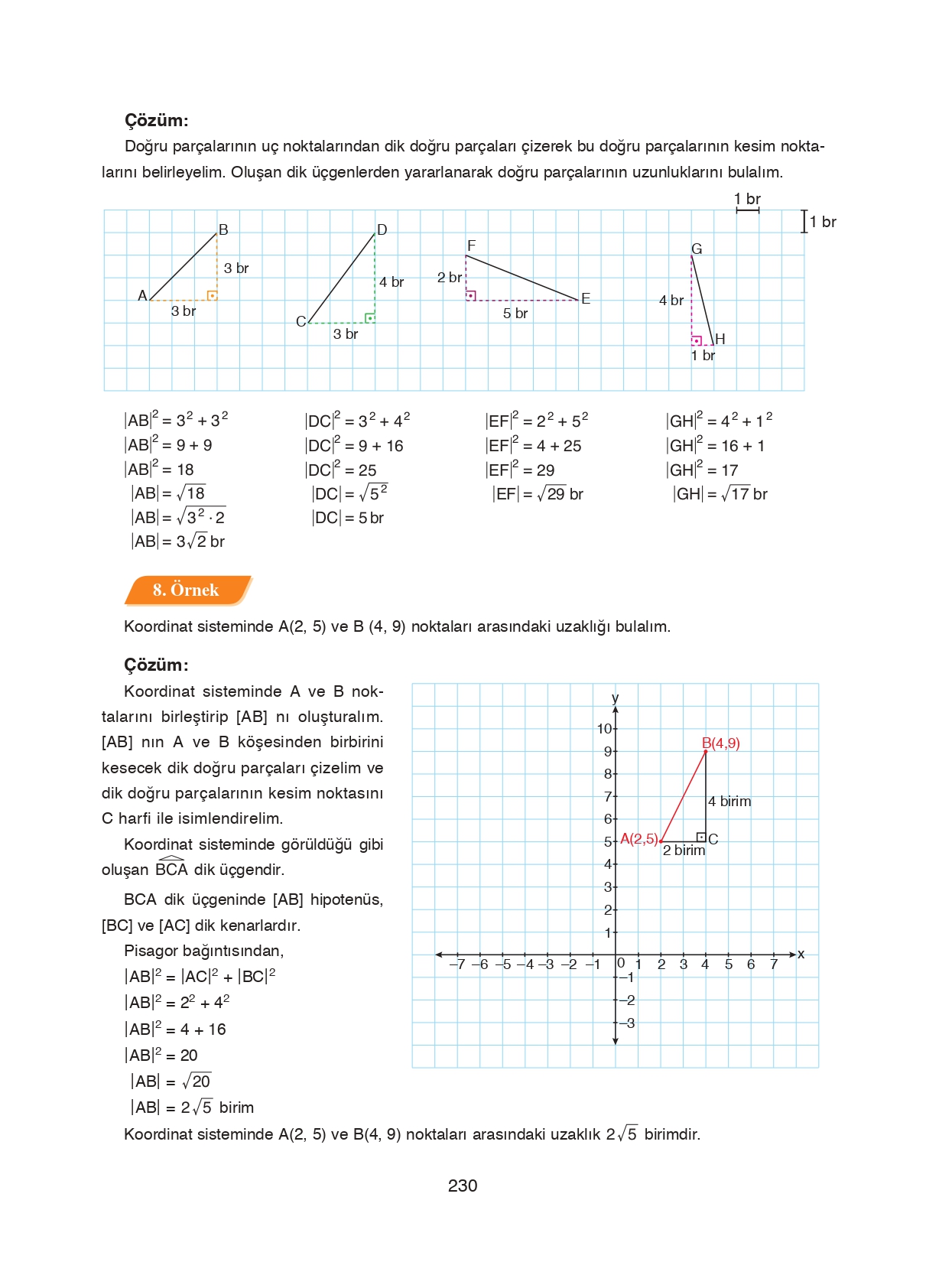 8. Sınıf Ada Matbaacılık Yayıncılık Matematik Ders Kitabı Sayfa 230 Cevapları