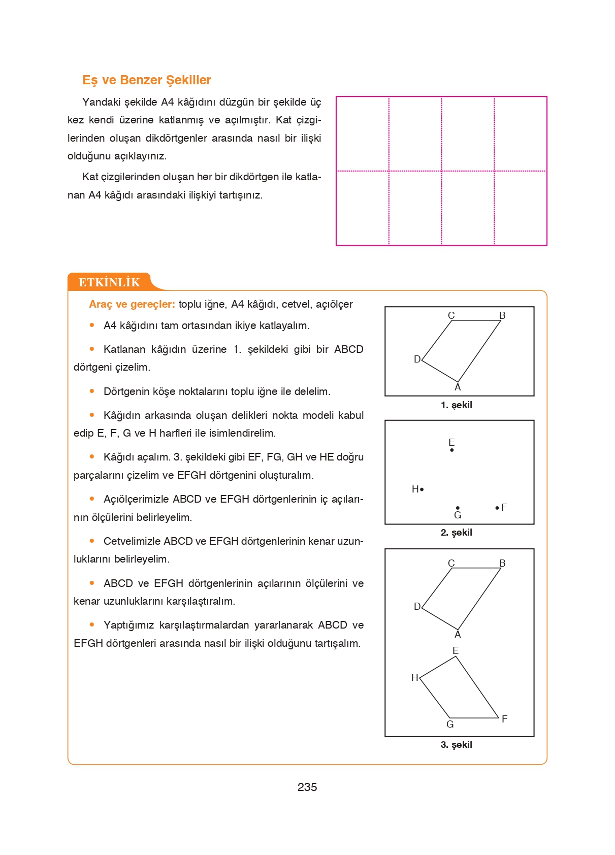 8. Sınıf Ada Matbaacılık Yayıncılık Matematik Ders Kitabı Sayfa 235 Cevapları