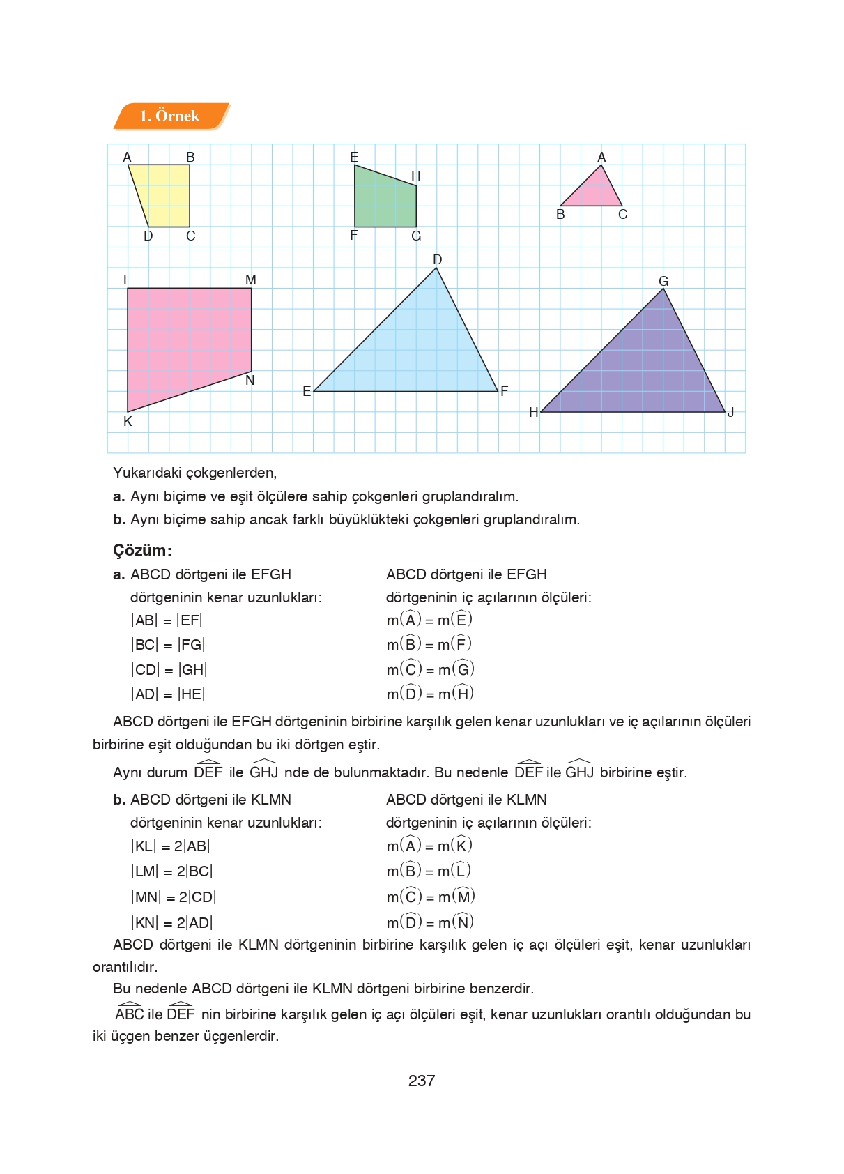 8. Sınıf Ada Matbaacılık Yayıncılık Matematik Ders Kitabı Sayfa 237 Cevapları