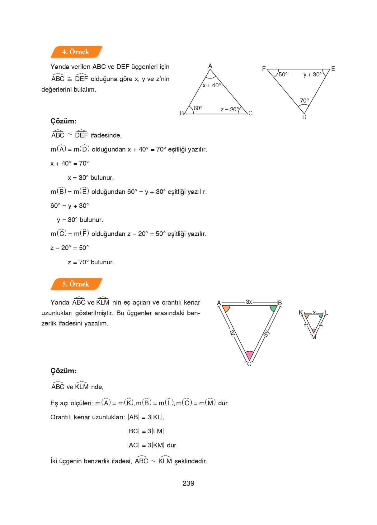 8. Sınıf Ada Matbaacılık Yayıncılık Matematik Ders Kitabı Sayfa 239 Cevapları