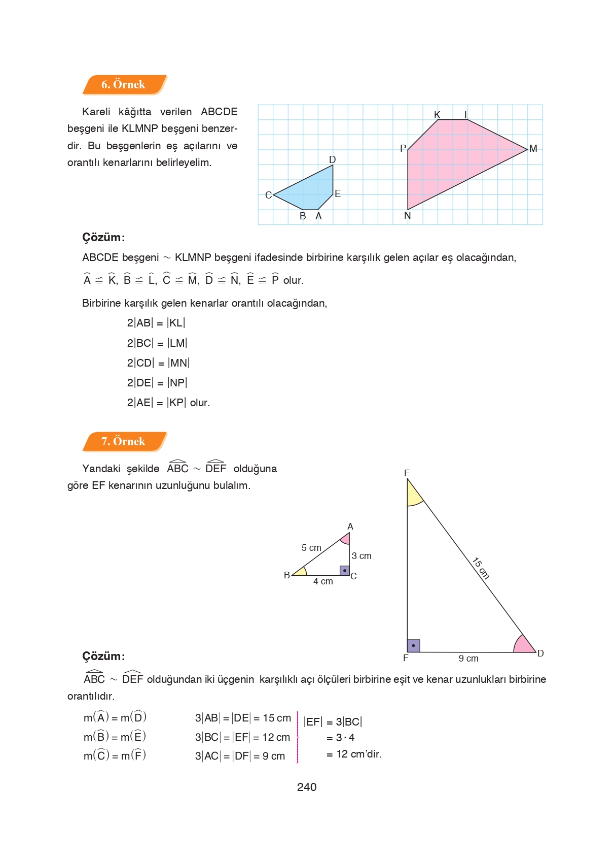 8. Sınıf Ada Matbaacılık Yayıncılık Matematik Ders Kitabı Sayfa 240 Cevapları