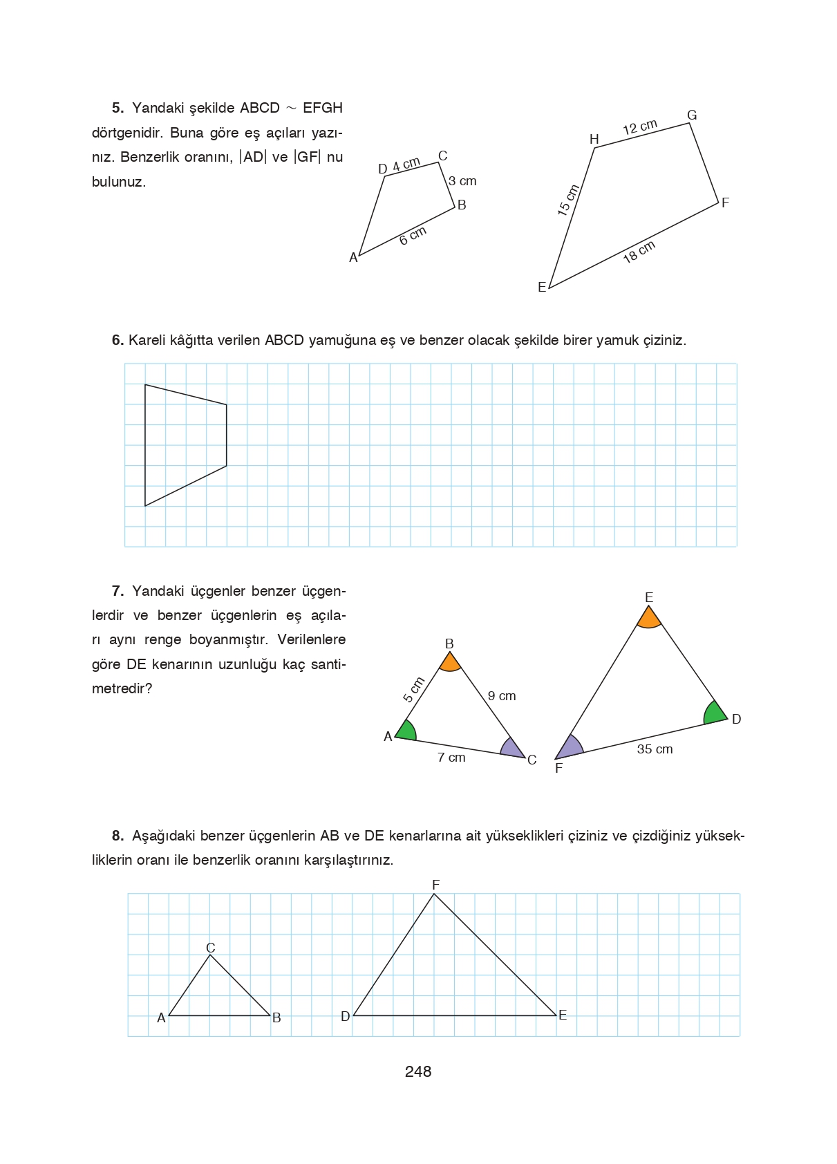 8. Sınıf Ada Matbaacılık Yayıncılık Matematik Ders Kitabı Sayfa 248 Cevapları