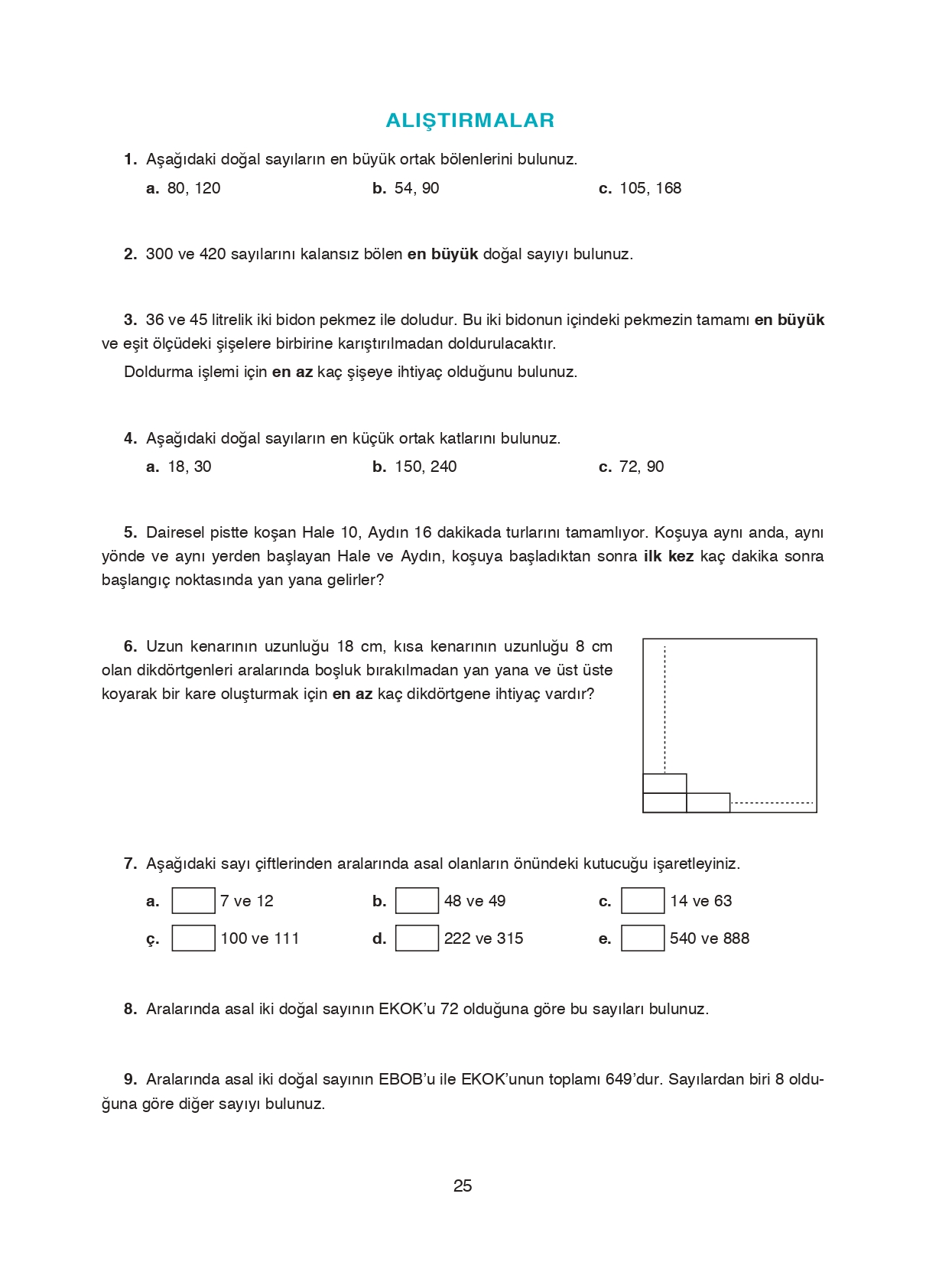 8. Sınıf Ada Matbaacılık Yayıncılık Matematik Ders Kitabı Sayfa 25 Cevapları