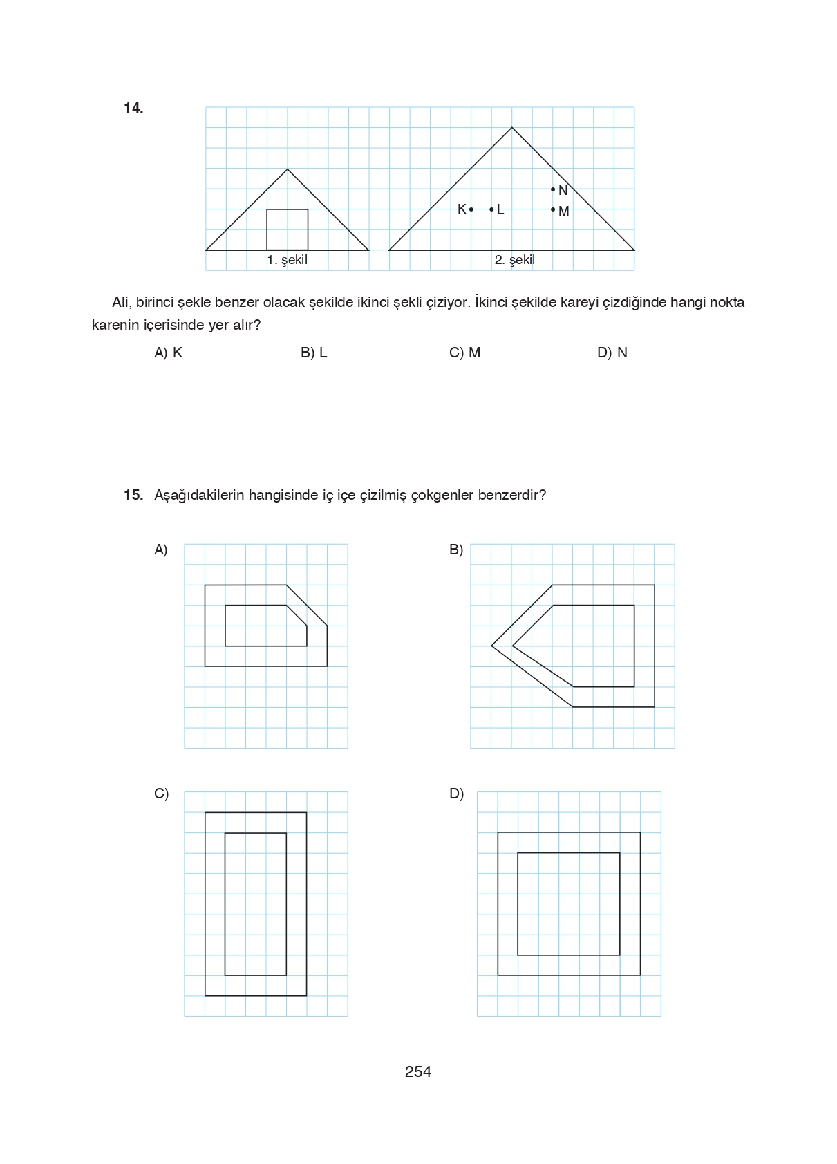 8. Sınıf Ada Matbaacılık Yayıncılık Matematik Ders Kitabı Sayfa 254 Cevapları