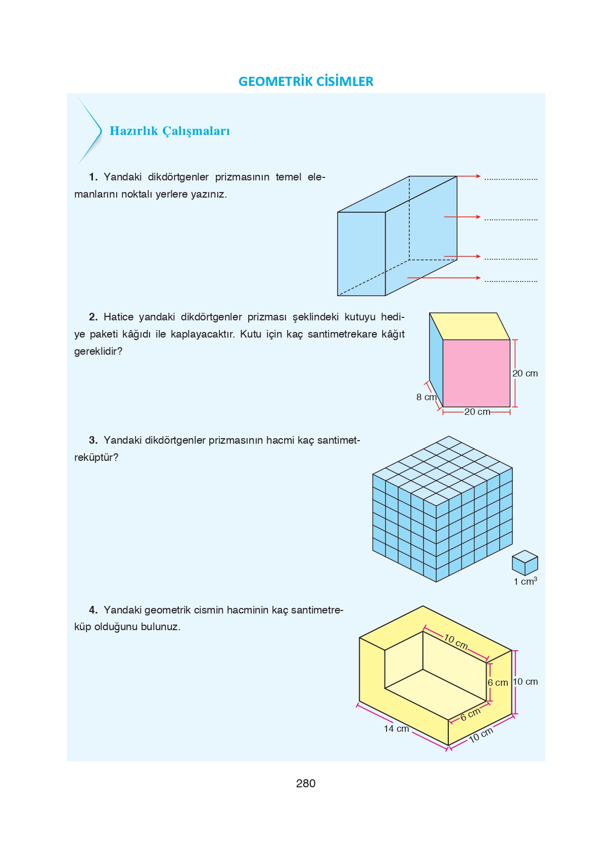 8. Sınıf Ada Matbaacılık Yayıncılık Matematik Ders Kitabı Sayfa 280 Cevapları