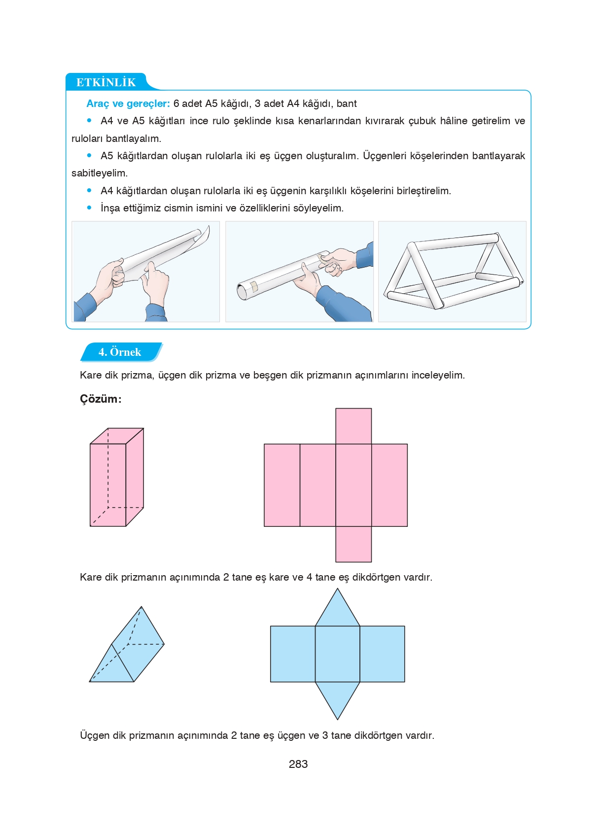 8. Sınıf Ada Matbaacılık Yayıncılık Matematik Ders Kitabı Sayfa 283 Cevapları