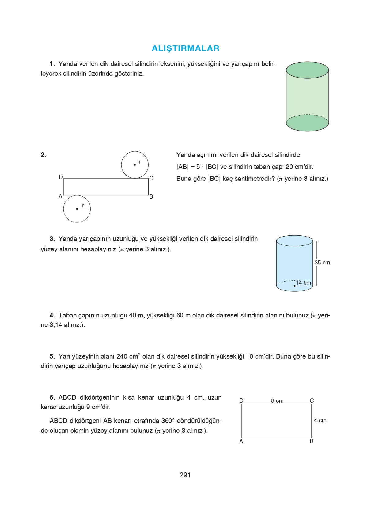 8. Sınıf Ada Matbaacılık Yayıncılık Matematik Ders Kitabı Sayfa 291 Cevapları