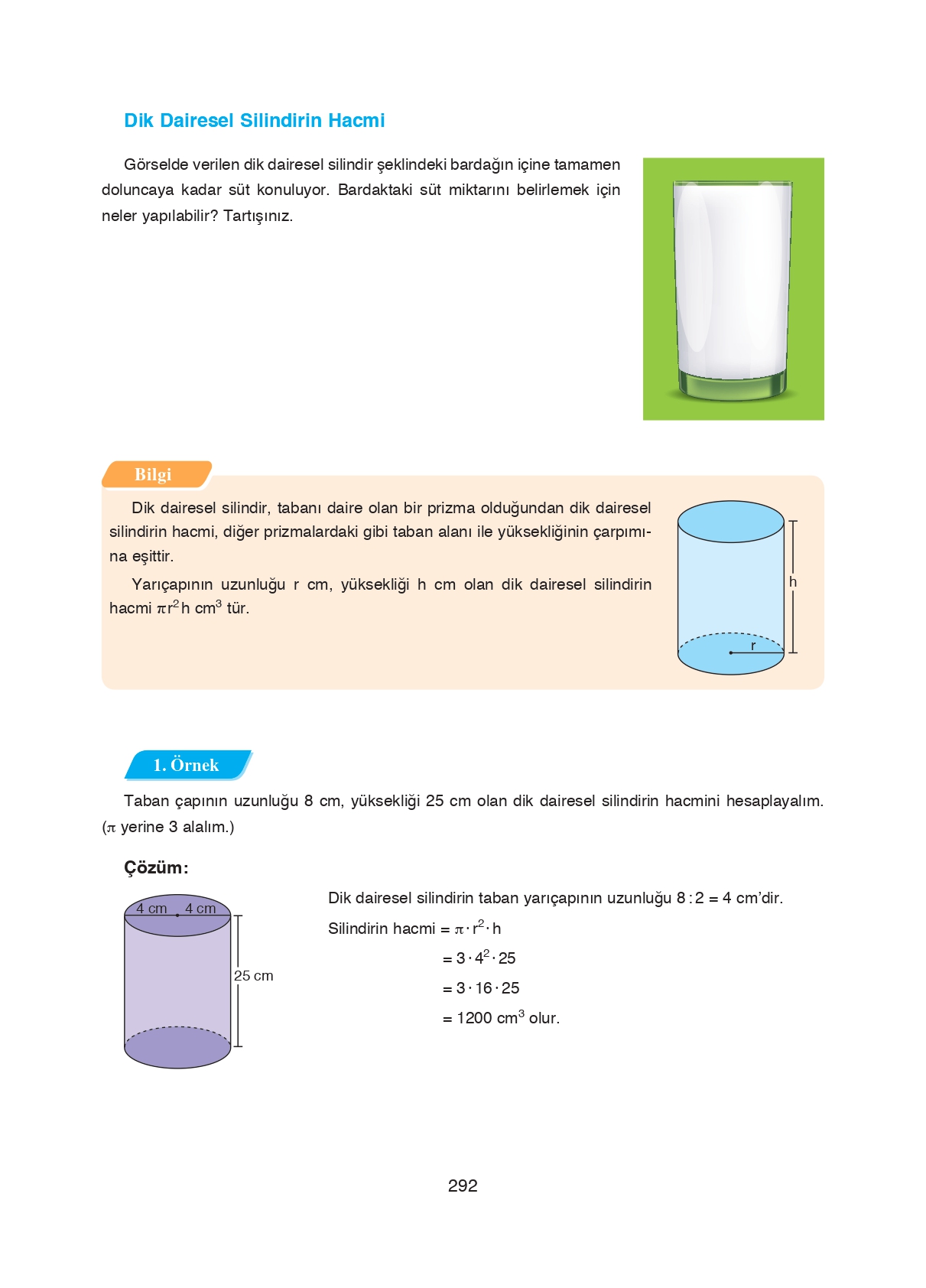 8. Sınıf Ada Matbaacılık Yayıncılık Matematik Ders Kitabı Sayfa 292 Cevapları