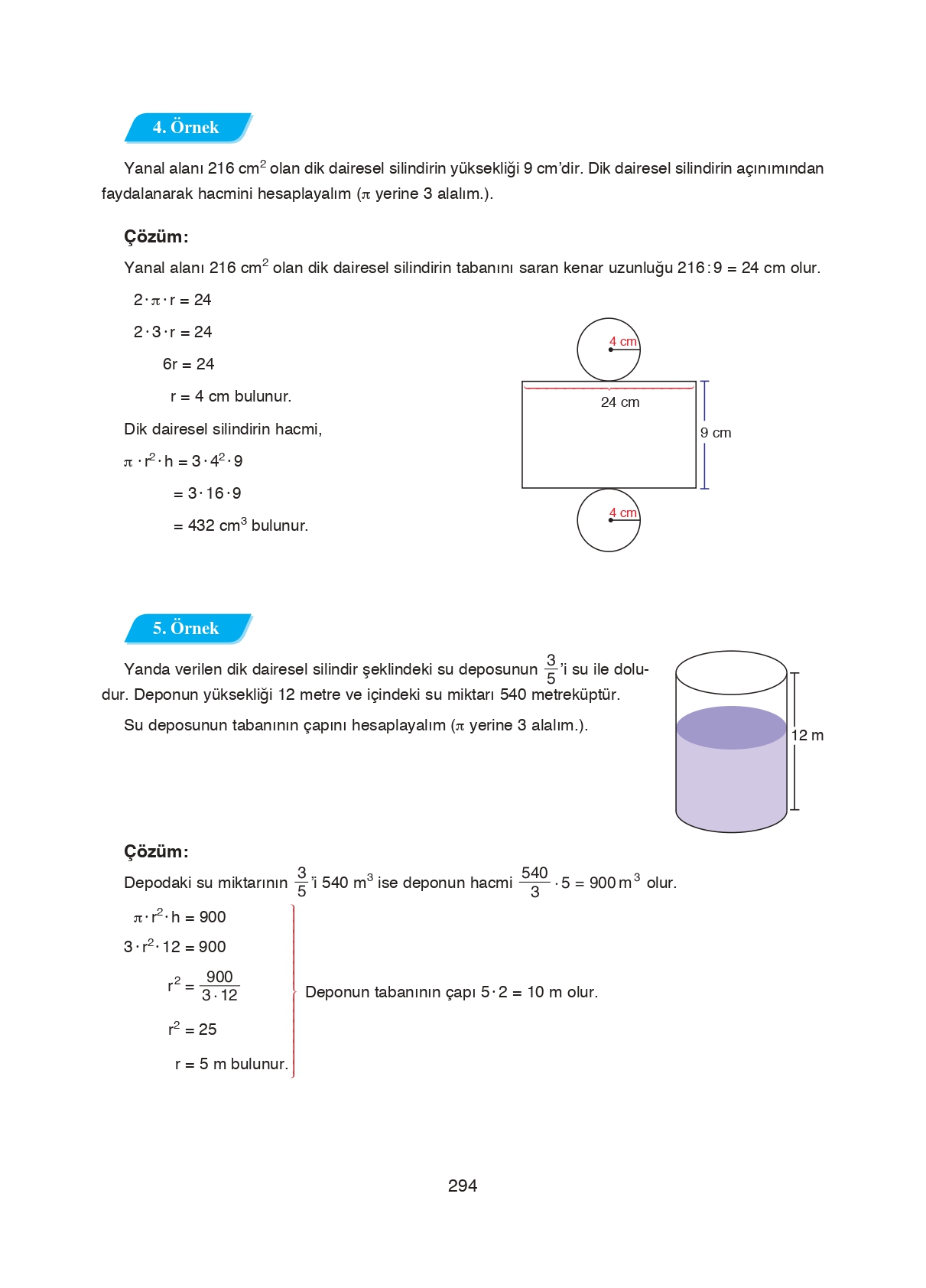 8. Sınıf Ada Matbaacılık Yayıncılık Matematik Ders Kitabı Sayfa 294 Cevapları