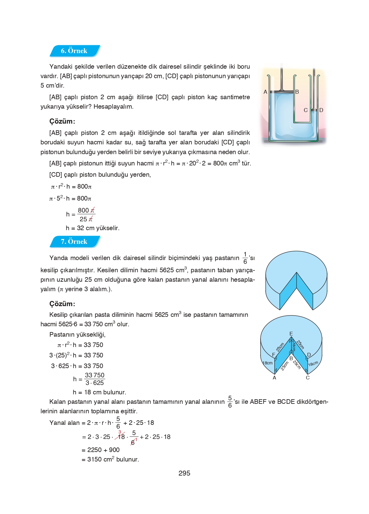 8. Sınıf Ada Matbaacılık Yayıncılık Matematik Ders Kitabı Sayfa 295 Cevapları