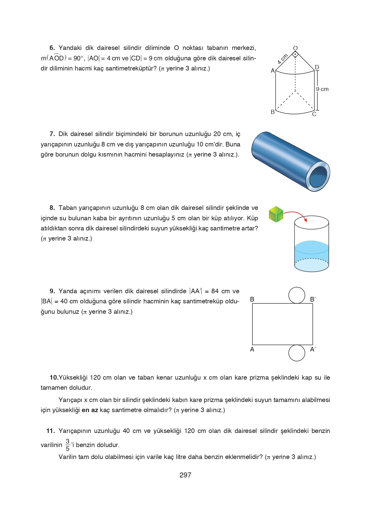 8. Sınıf Ada Matbaacılık Yayıncılık Matematik Ders Kitabı Sayfa 297 Cevapları