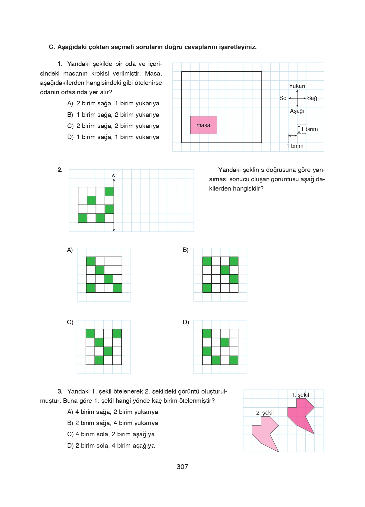 8. Sınıf Ada Matbaacılık Yayıncılık Matematik Ders Kitabı Sayfa 307 Cevapları