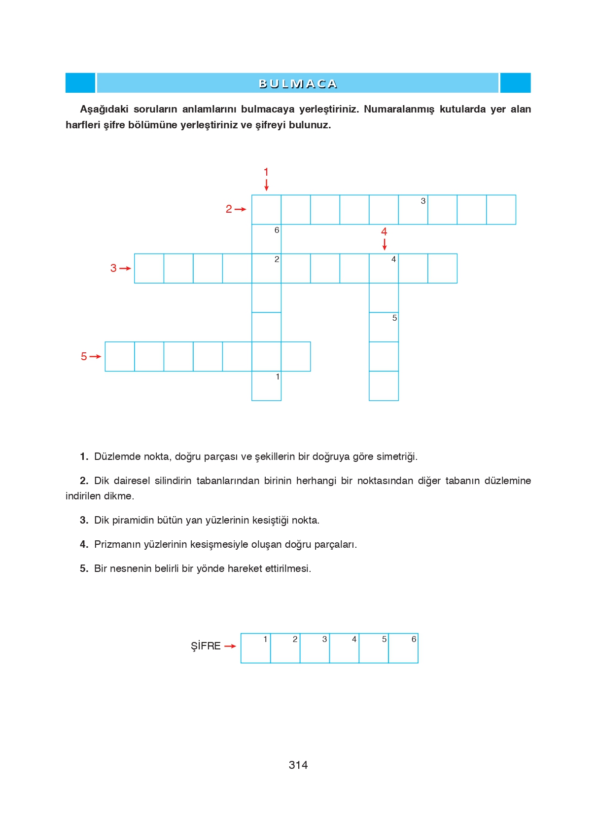 8. Sınıf Ada Matbaacılık Yayıncılık Matematik Ders Kitabı Sayfa 314 Cevapları