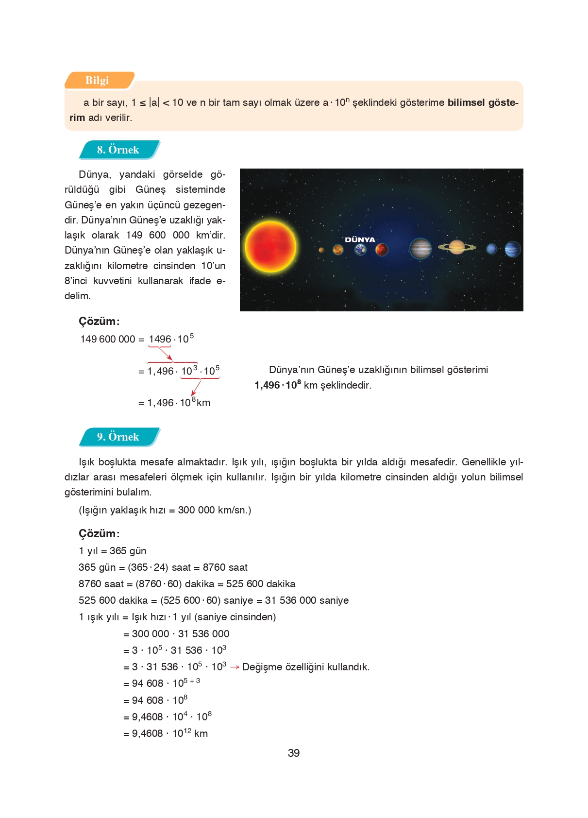 8. Sınıf Ada Matbaacılık Yayıncılık Matematik Ders Kitabı Sayfa 39 Cevapları