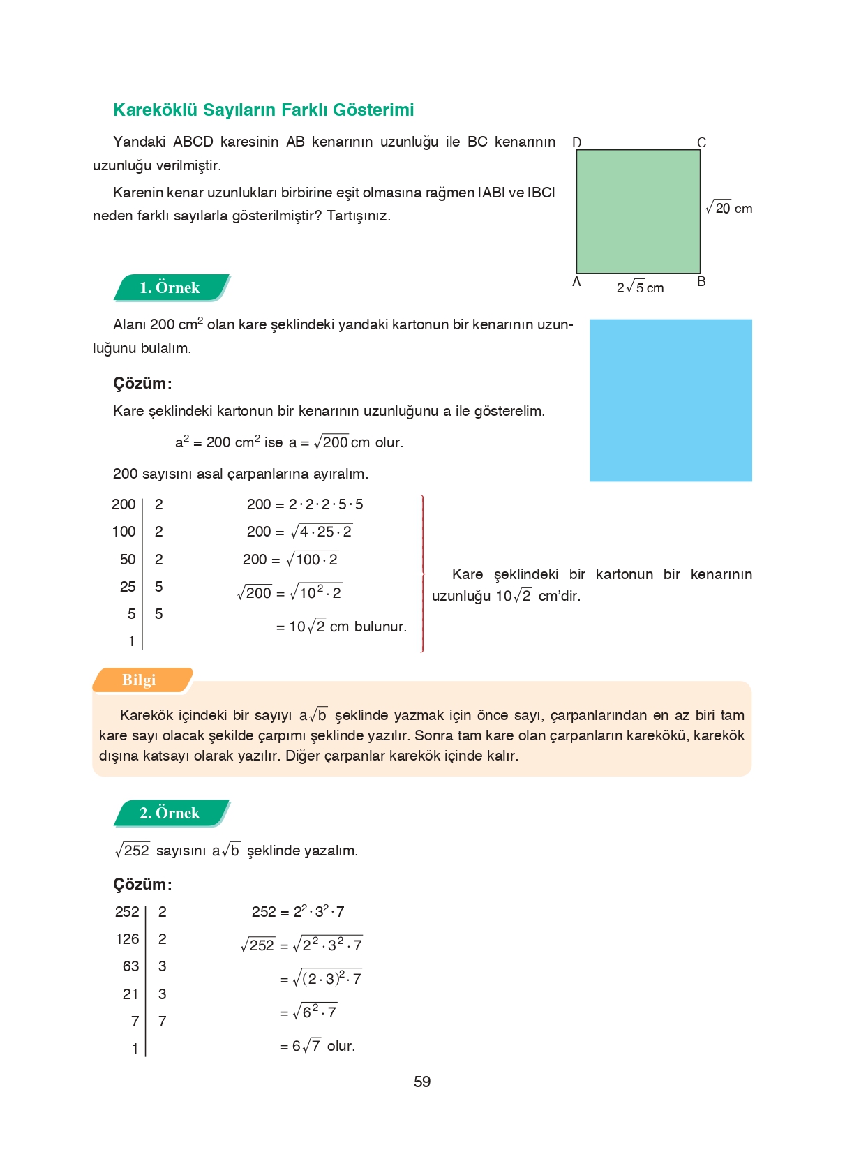 8. Sınıf Ada Matbaacılık Yayıncılık Matematik Ders Kitabı Sayfa 59 Cevapları