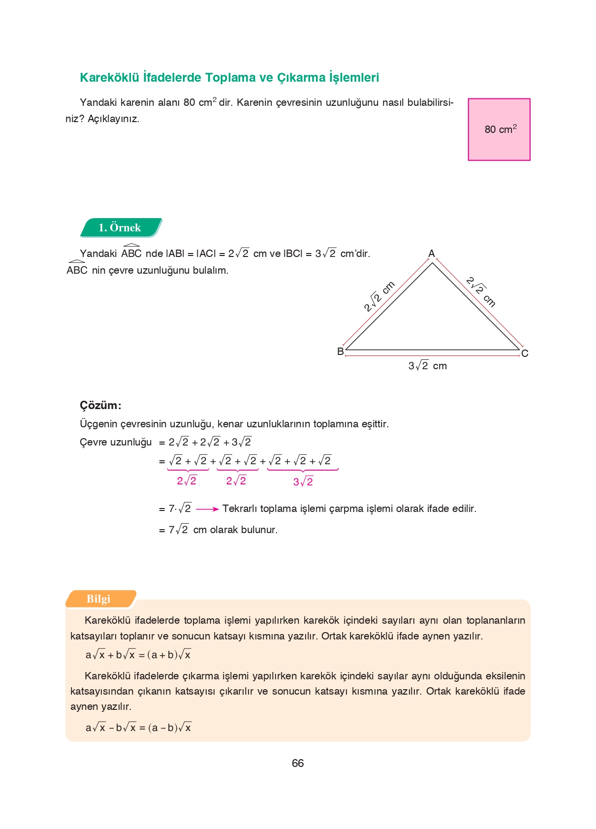 8. Sınıf Ada Matbaacılık Yayıncılık Matematik Ders Kitabı Sayfa 66 Cevapları