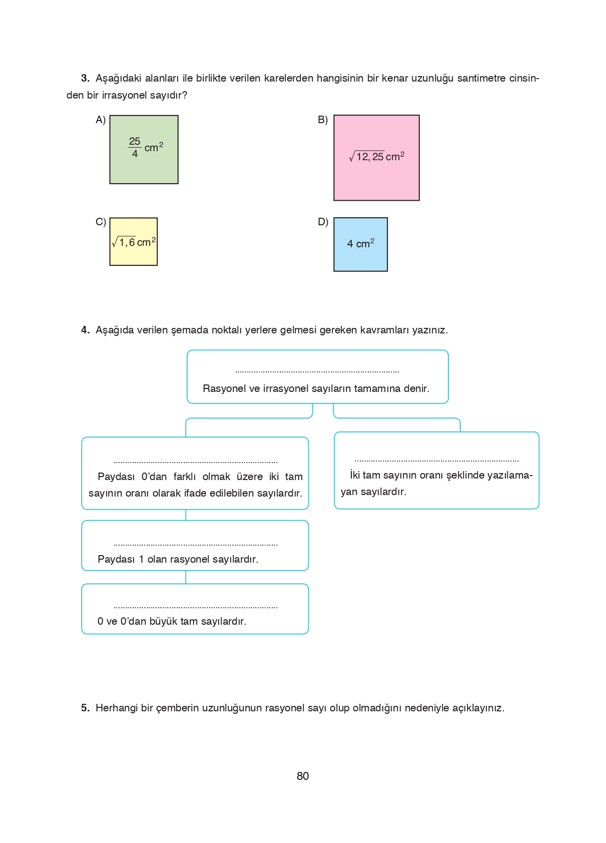 8. Sınıf Ada Matbaacılık Yayıncılık Matematik Ders Kitabı Sayfa 80 Cevapları