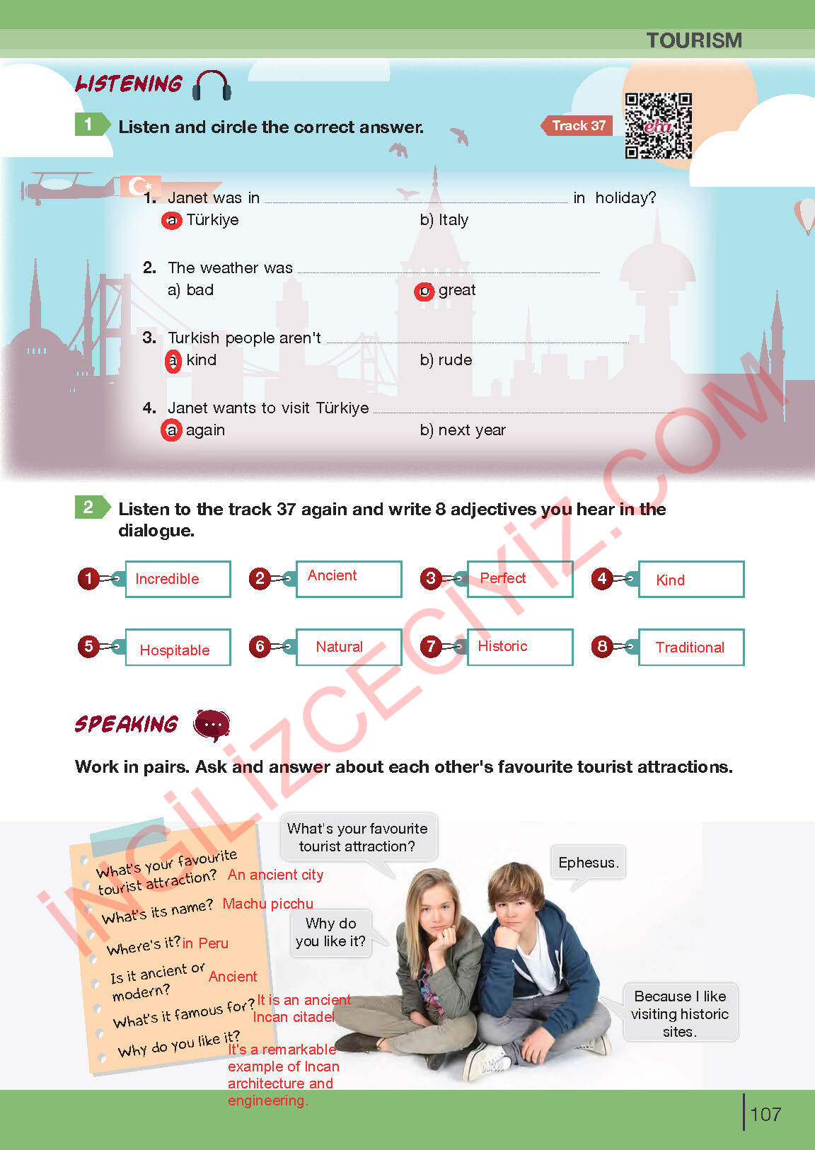 8. Sınıf Bilim ve Kültür Yayınları İngilizce Ders Kitabı Sayfa 107 Cevapları